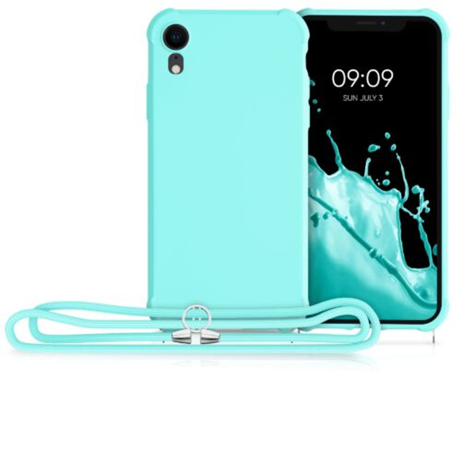 Husa pentru Apple iPhone XR, Silicon, Verde, 49917.23, Kwmobile fotografia produsului View 8 L