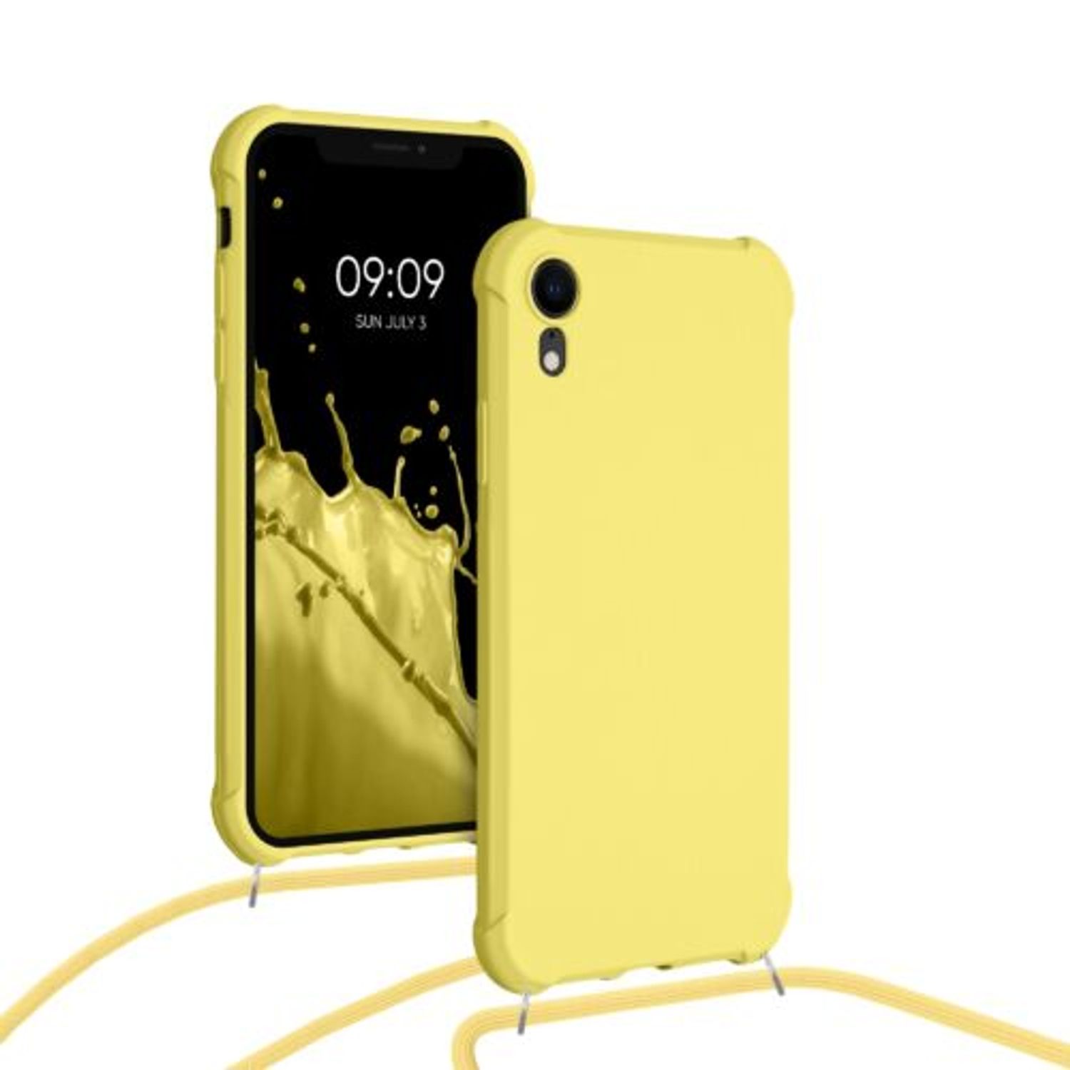 Husa pentru Apple iPhone XR, Silicon, Galben, 49917.158, Kwmobile fotografia produsului View 5 L