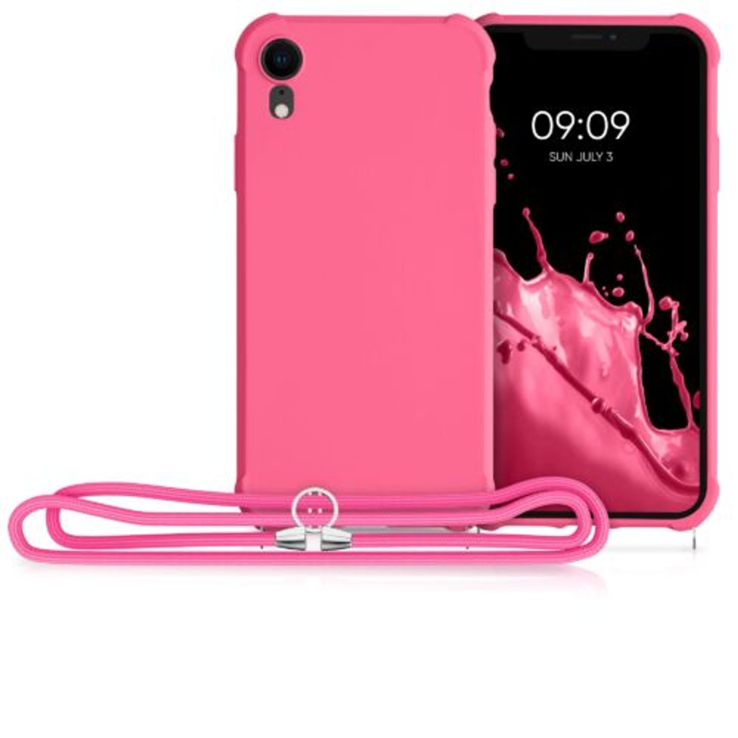 Husa pentru Apple iPhone XR, Silicon, Roz, 49917.77, Kwmobile fotografia produsului View 7 L