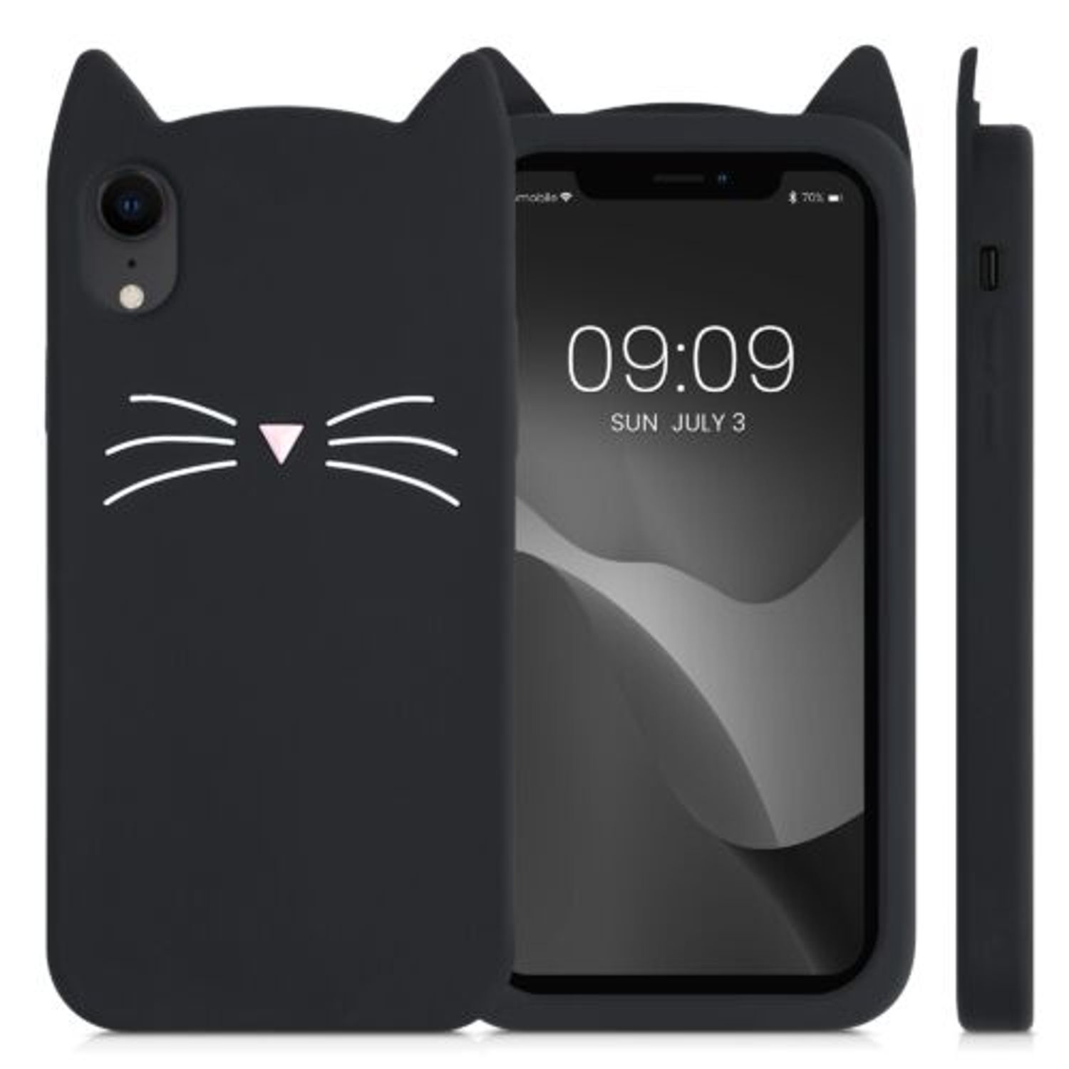Husa pentru Apple iPhone XR, Silicon, Negru, 55619.01, Kwmobile fotografia produsului View 2 L