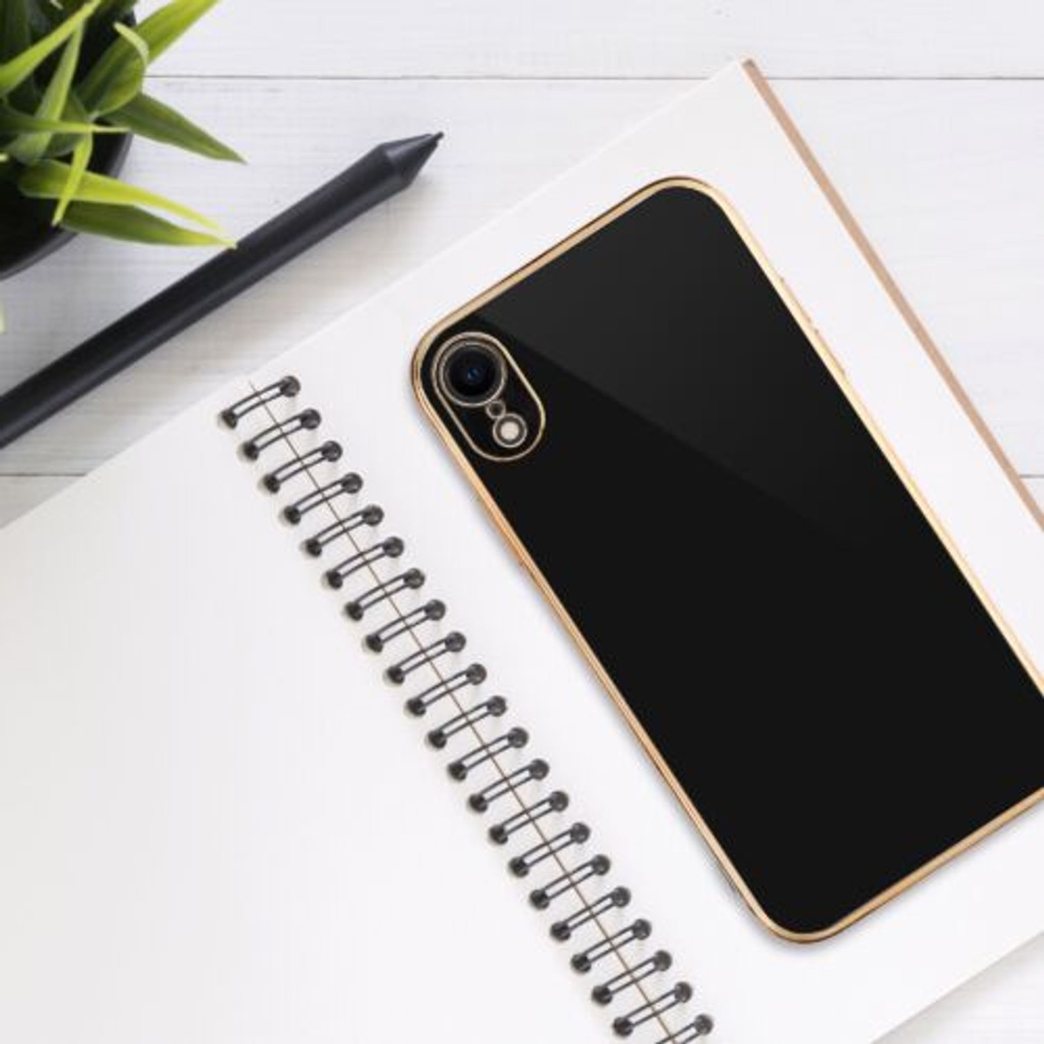 Husa pentru Apple iPhone XR, Silicon, Negru, 56294.01, Kwmobile fotografia produsului View 4 L