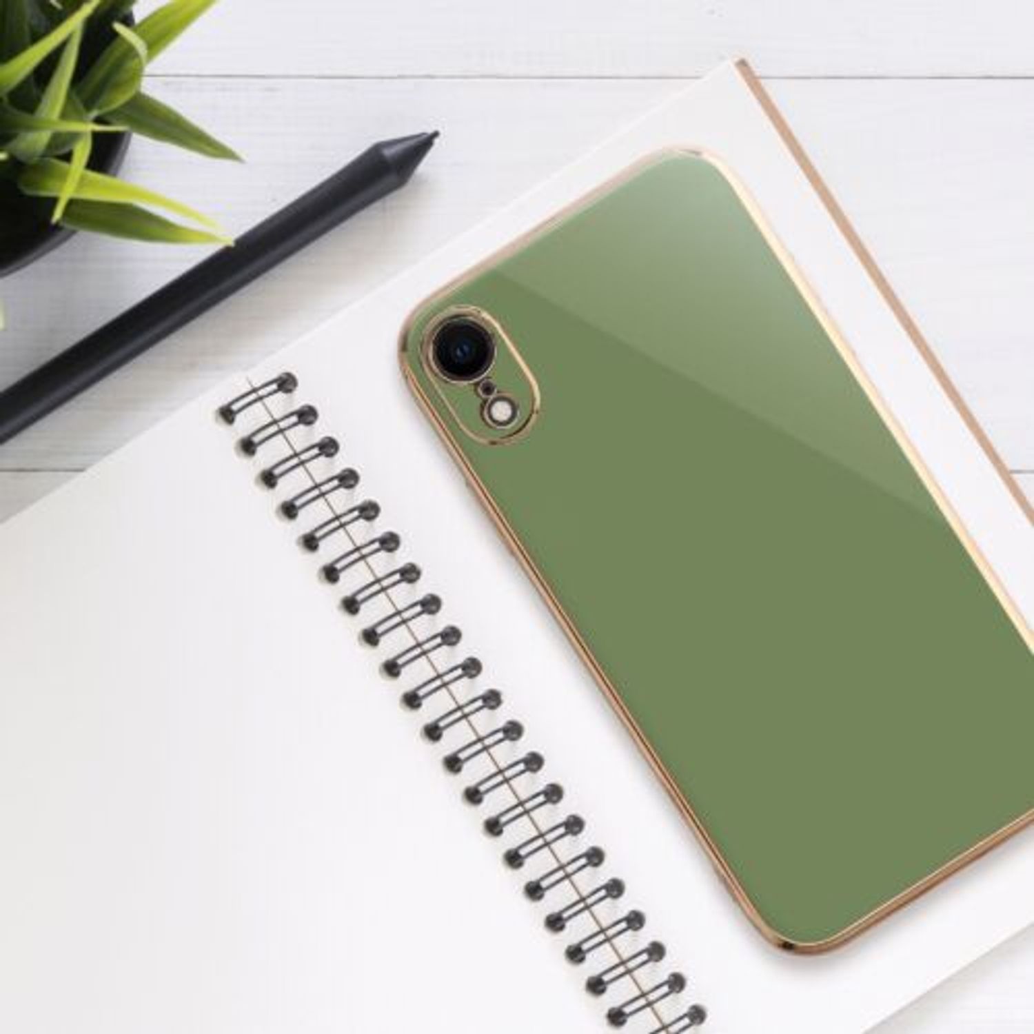 Husa pentru Apple iPhone XR, Silicon, Verde, 56294.137, Kwmobile fotografia produsului View 6 L
