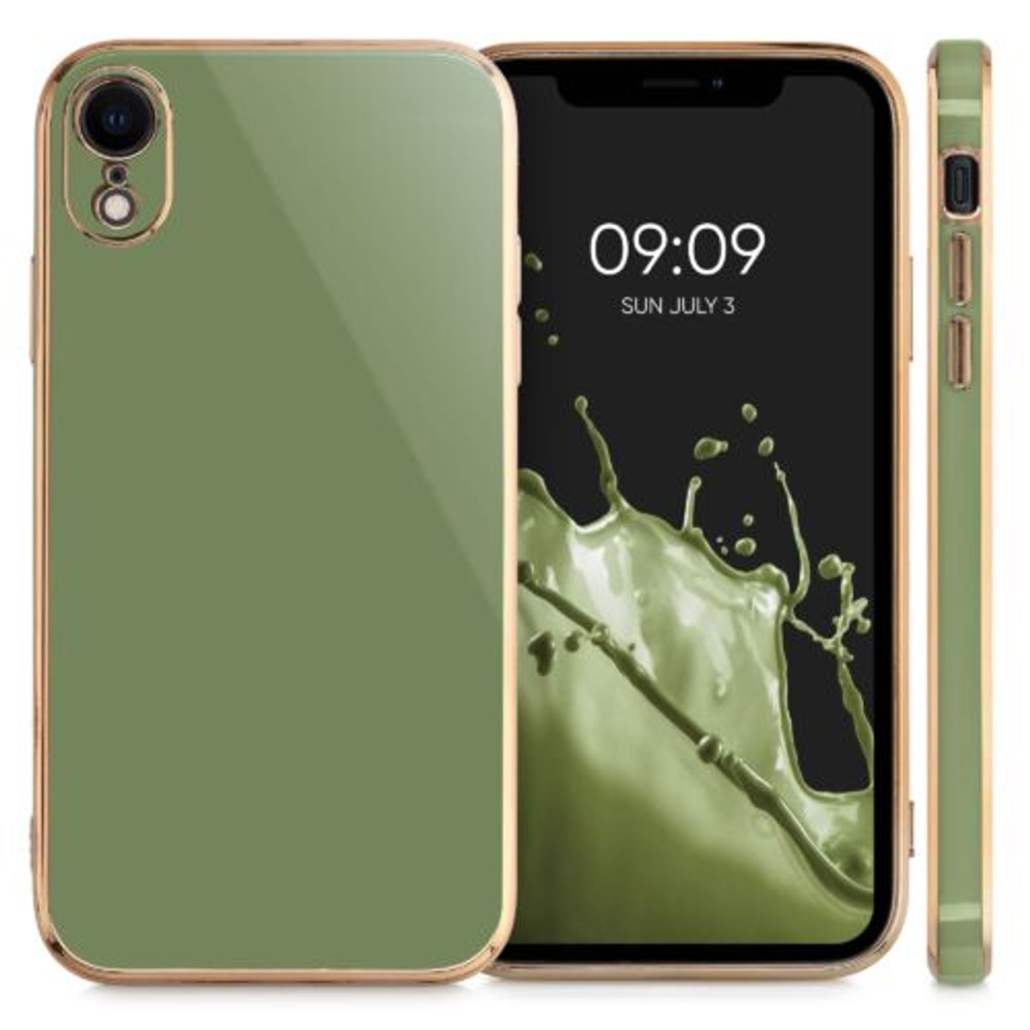 Husa pentru Apple iPhone XR, Silicon, Verde, 56294.137, Kwmobile fotografia produsului View 5 L