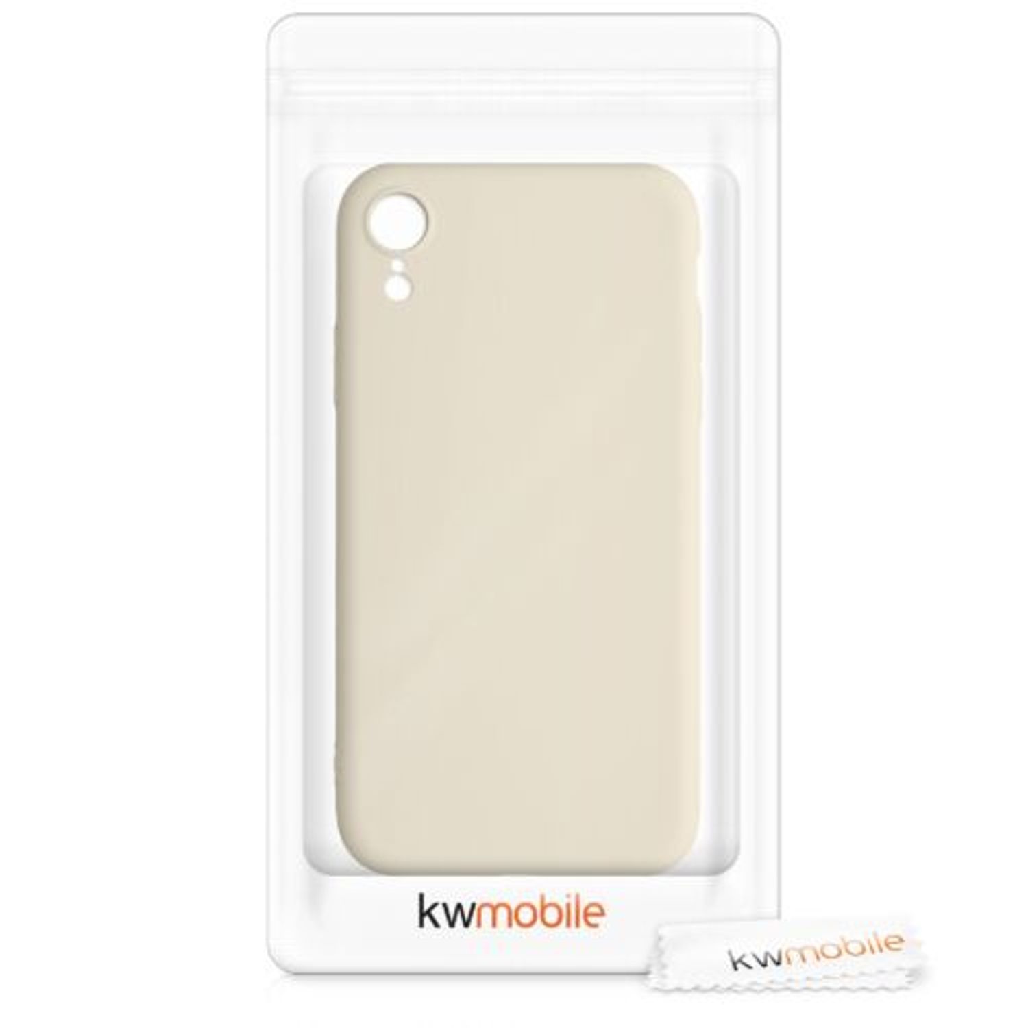 Husa pentru Apple iPhone XR, Silicon, Crem, 49983.204, Kwmobile fotografia produsului View 7 L