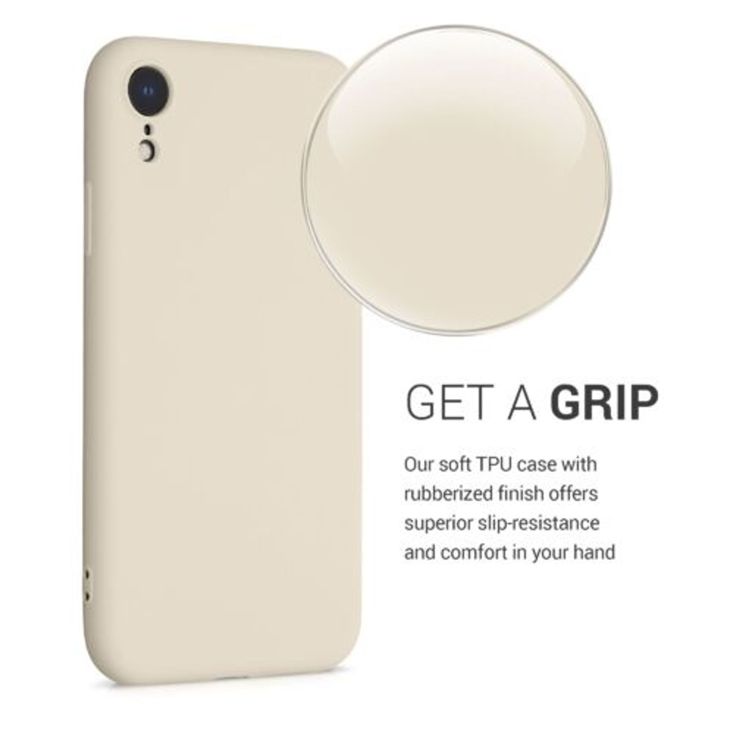 Husa pentru Apple iPhone XR, Silicon, Crem, 49983.204, Kwmobile fotografia produsului View 5 L