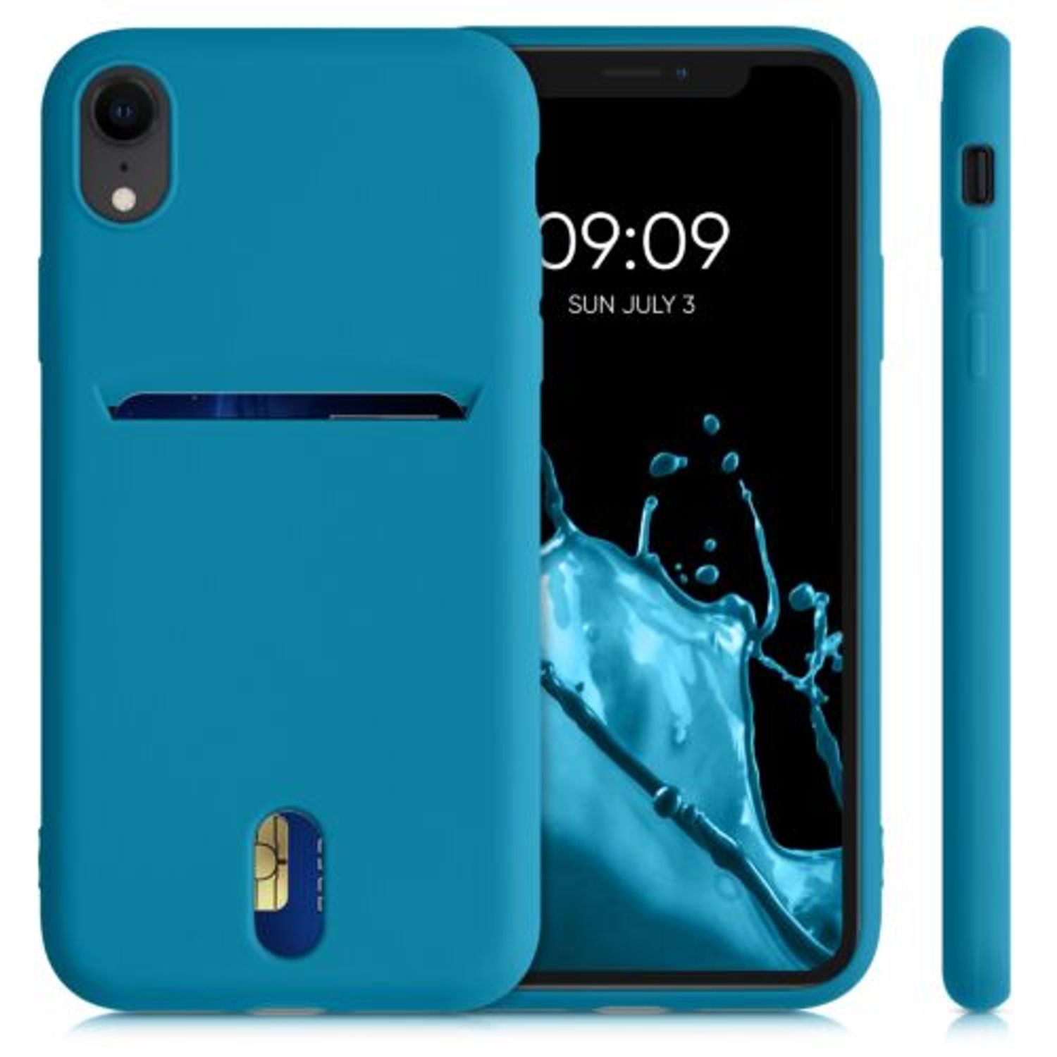 Husa pentru Apple iPhone XR, Silicon, Albastru, 49101.224, Kwmobile fotografia produsului View 2 L