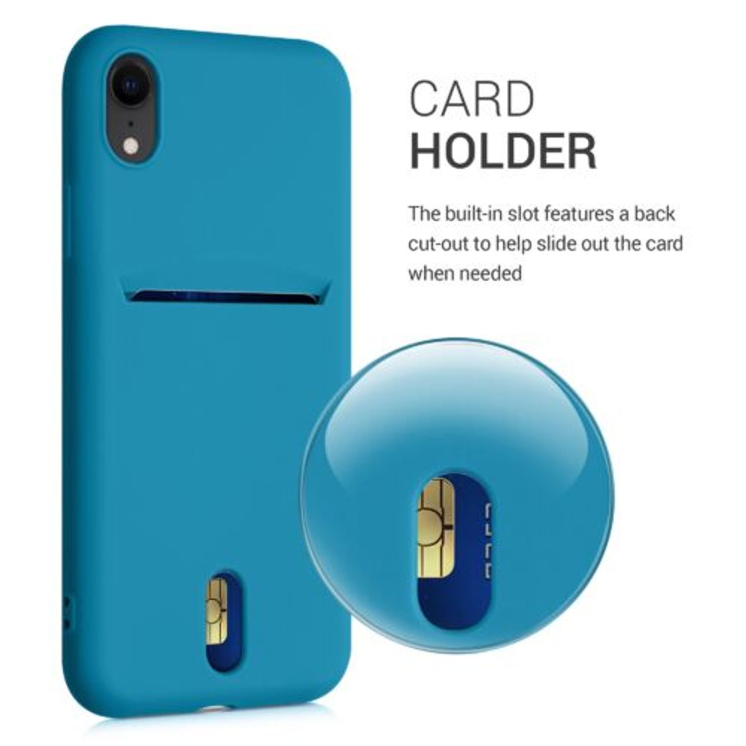 Husa pentru Apple iPhone XR, Silicon, Albastru, 49101.224, Kwmobile fotografia produsului View 4 L