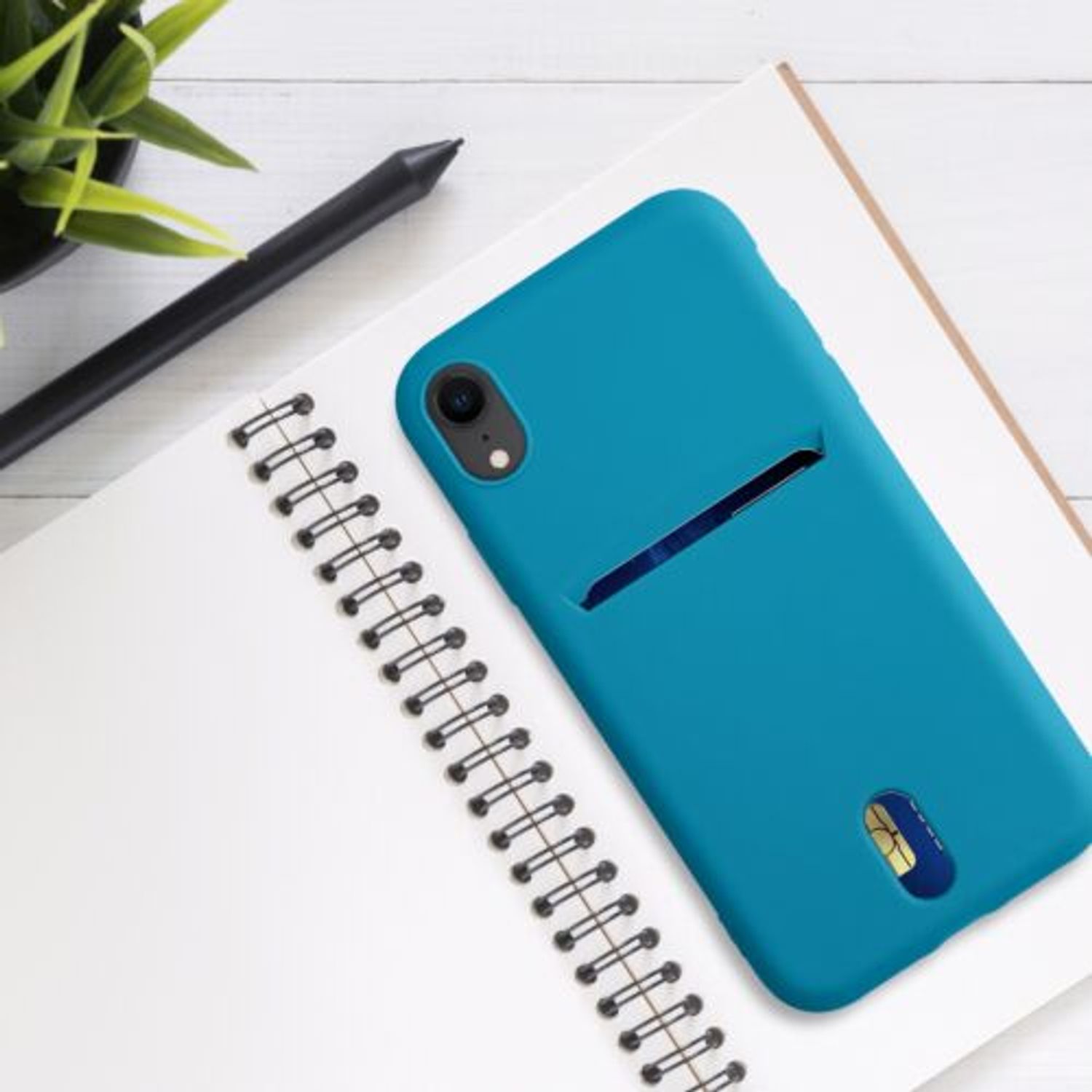 Husa pentru Apple iPhone XR, Silicon, Albastru, 49101.224, Kwmobile fotografia produsului View 3 L