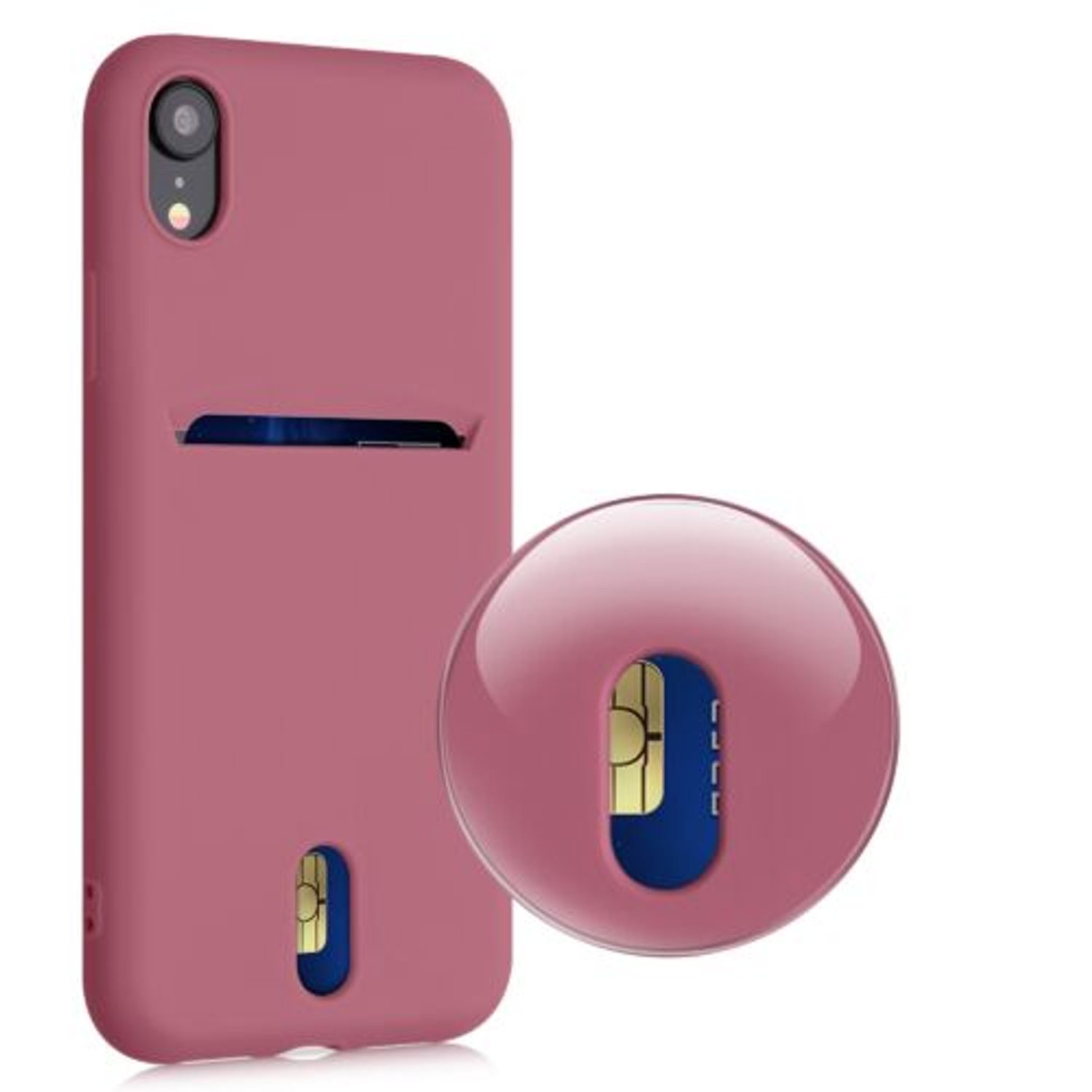 Husa pentru Apple iPhone XR, Silicon, Roz, 49101.167, Kwmobile fotografia produsului View 8 L