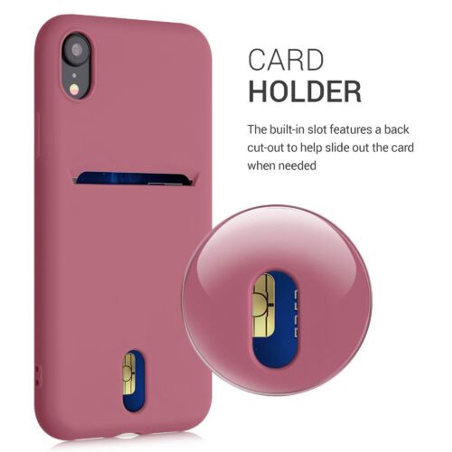 Husa pentru Apple iPhone XR, Silicon, Roz, 49101.167, Kwmobile fotografia produsului View 4 L