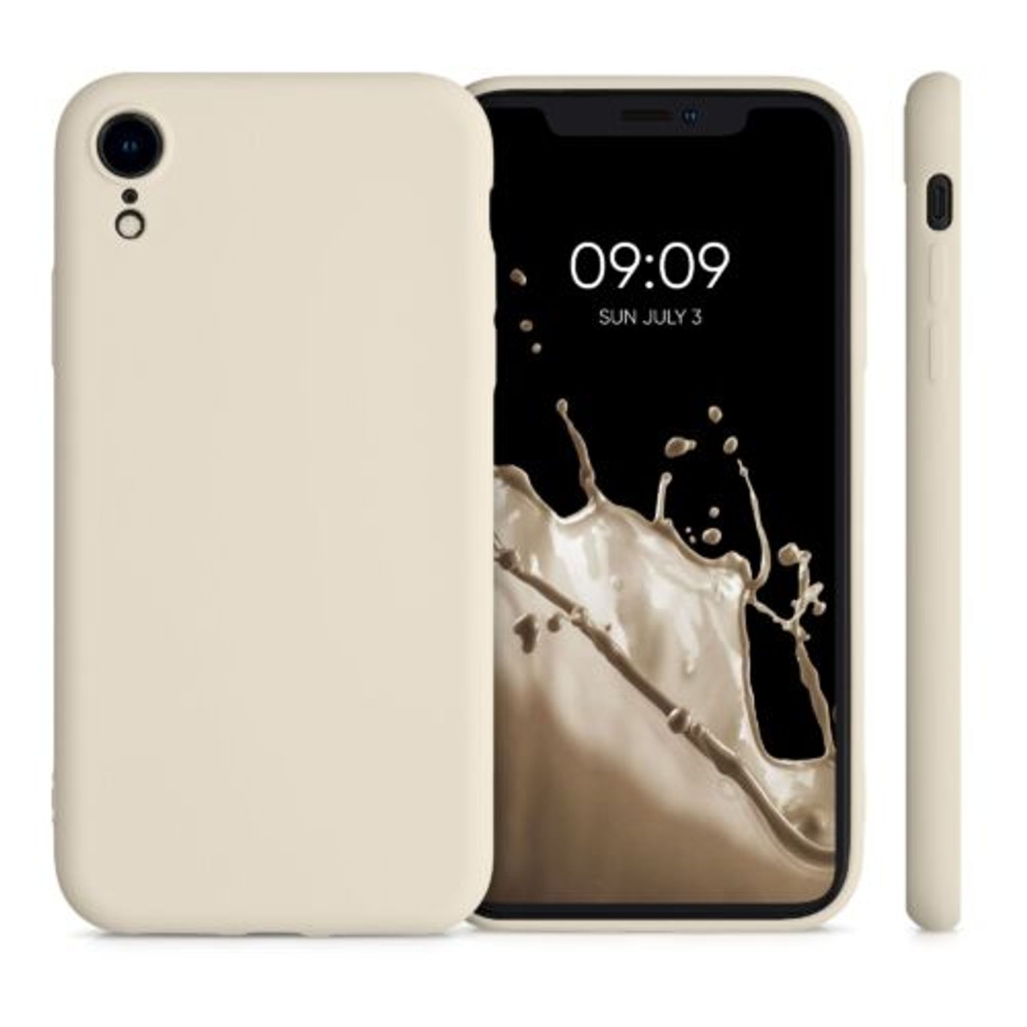 Husa pentru Apple iPhone XR, Silicon, Crem, 49983.204, Kwmobile fotografia produsului View 2 L