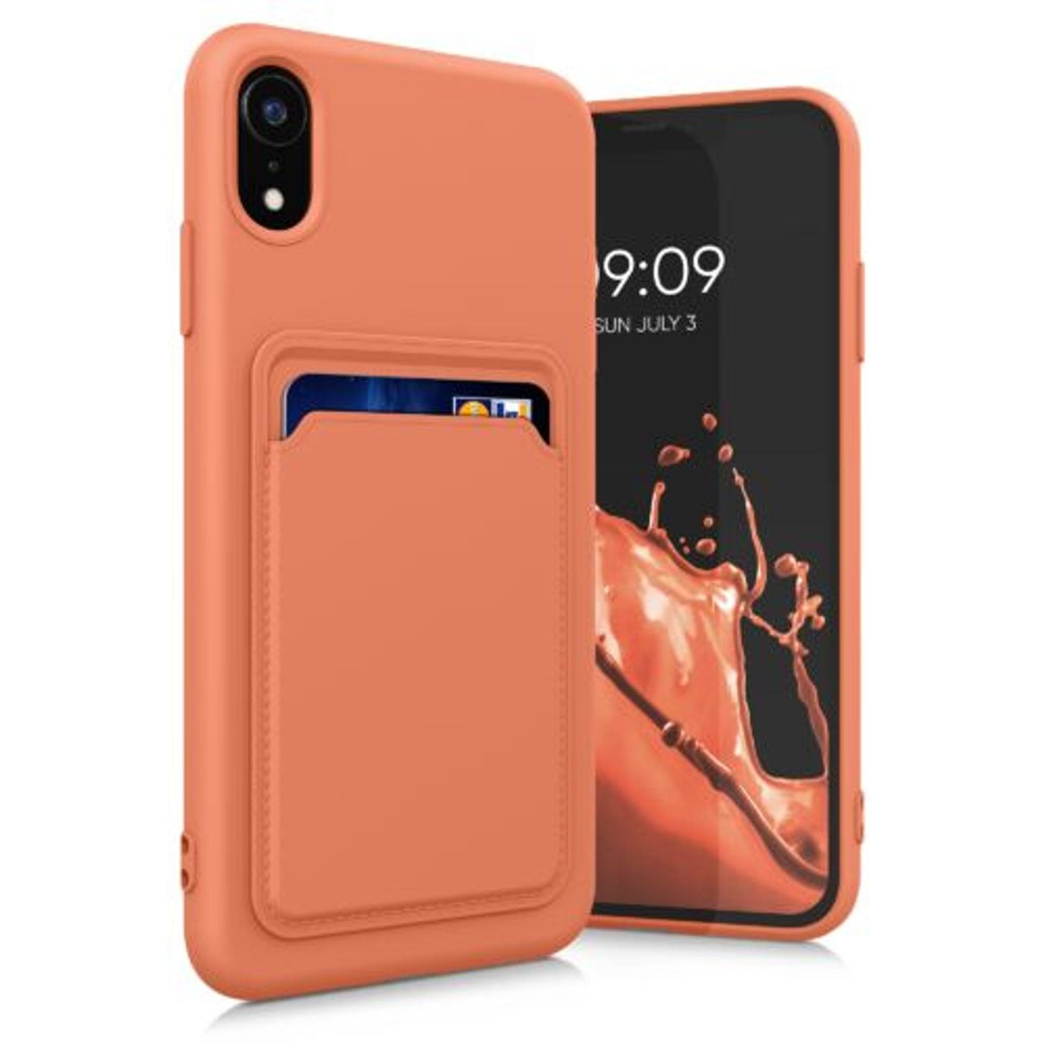 Husa pentru Apple iPhone XR, Silicon, Portocaliu, 55116.29, Kwmobile fotografia produsului View 2 L
