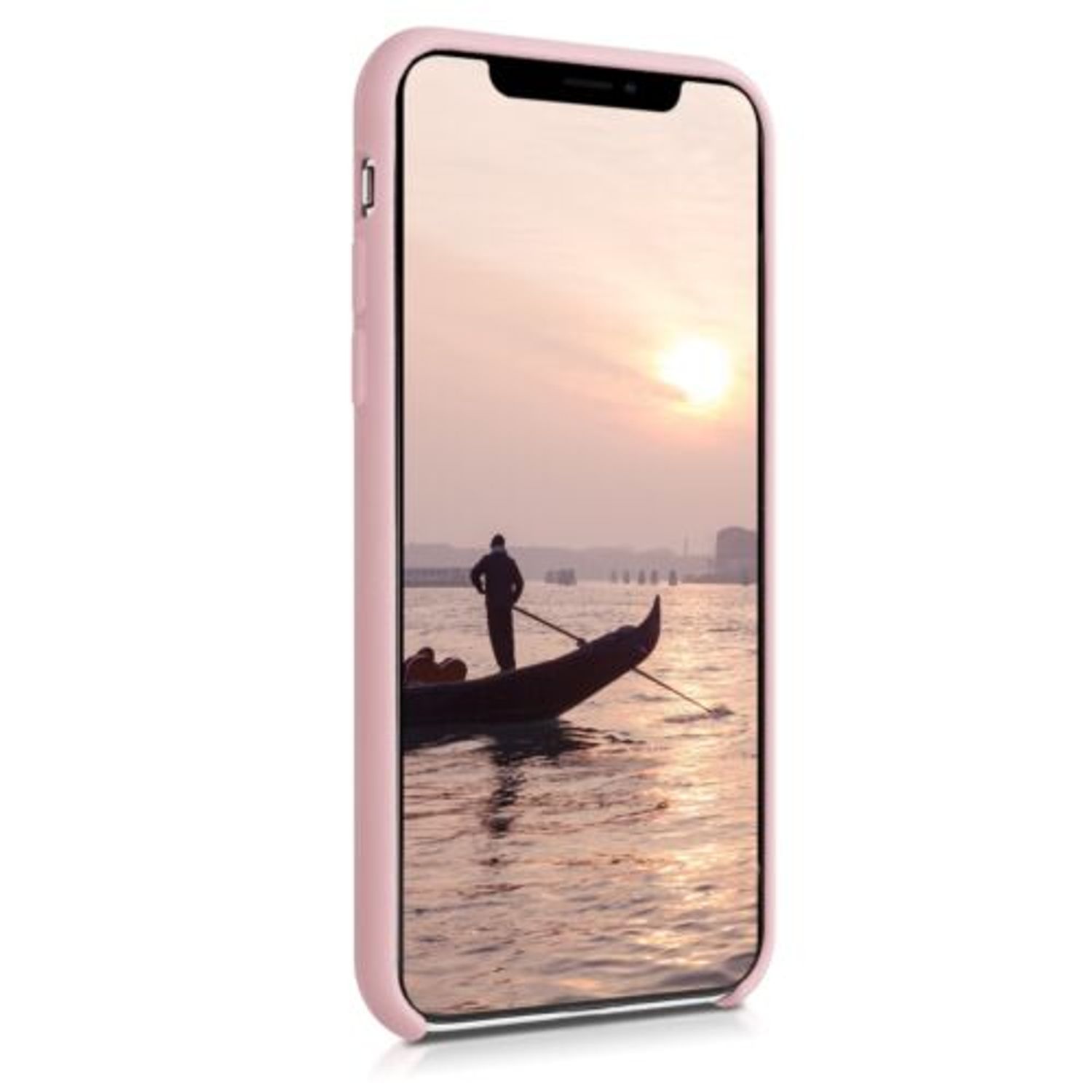 Husa pentru Apple iPhone XS, Silicon, Roz, 46313.156, Kwmobile fotografia produsului View 3 L