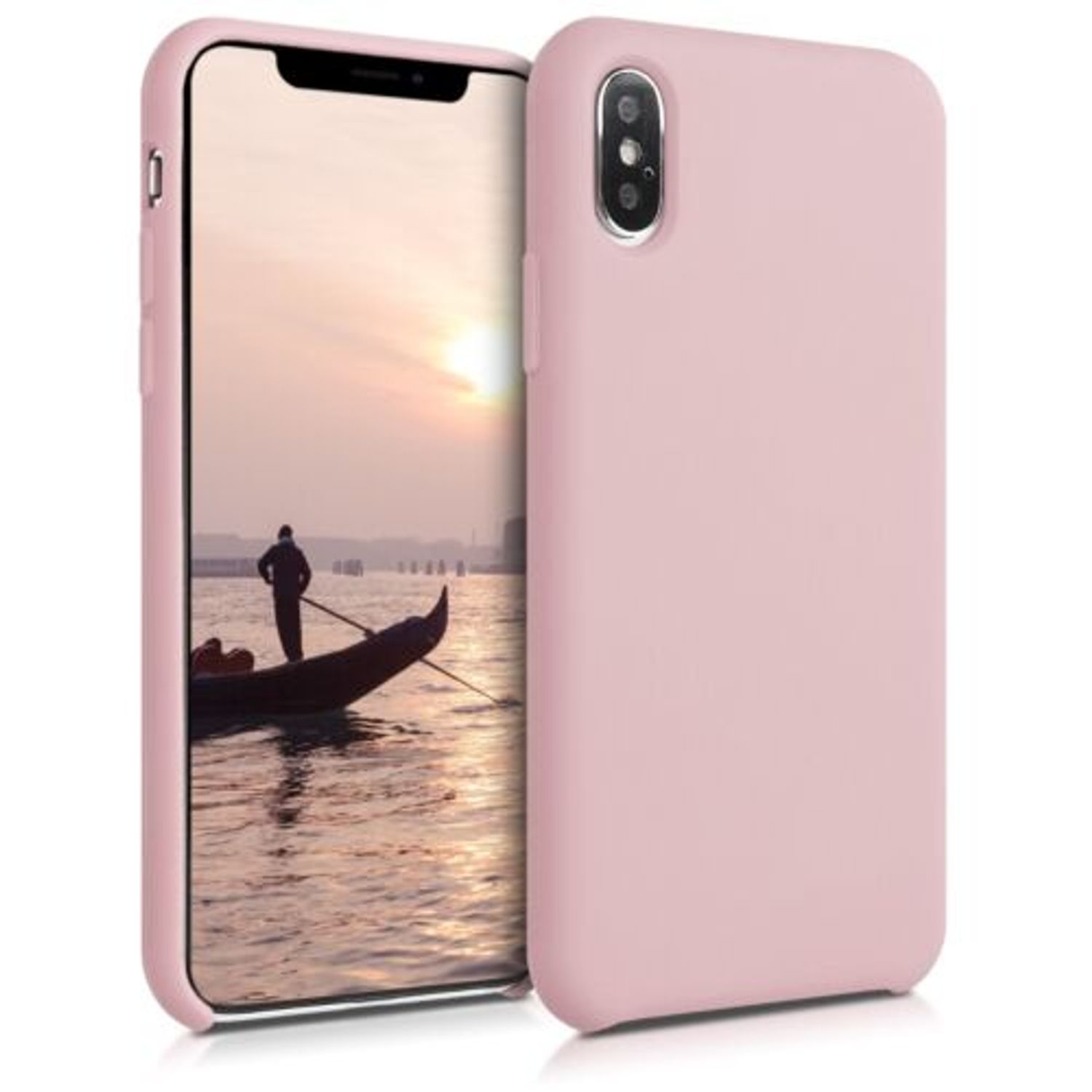 Husa pentru Apple iPhone XS, Silicon, Roz, 46313.156, Kwmobile fotografia produsului