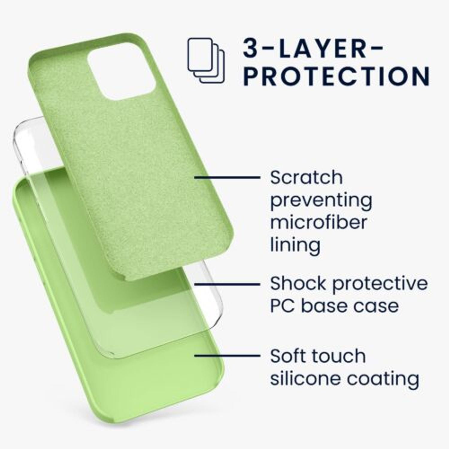 Husa pentru Apple iPhone 12/iPhone 12 Pro, Silicon, Verde, 52641.214 fotografia produsului View 20 L
