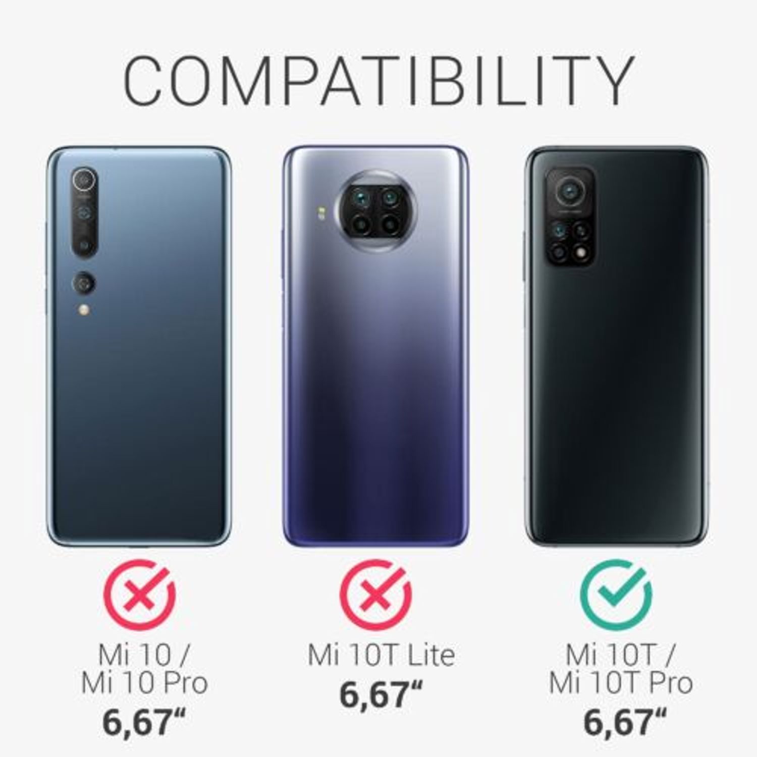 Husa pentru Xiaomi Mi 10T/Mi 10T Pro, Silicon, Multicolor, 53928.02, Kwmobile fotografia produsului View 6 L