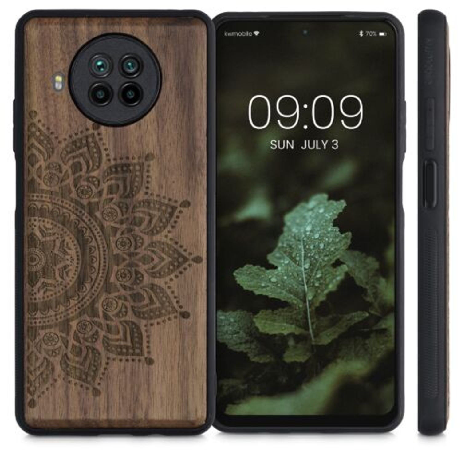 Husa pentru Xiaomi Mi 10T Lite, Lemn, Maro, 53625.02, Kwmobile fotografia produsului View 2 L