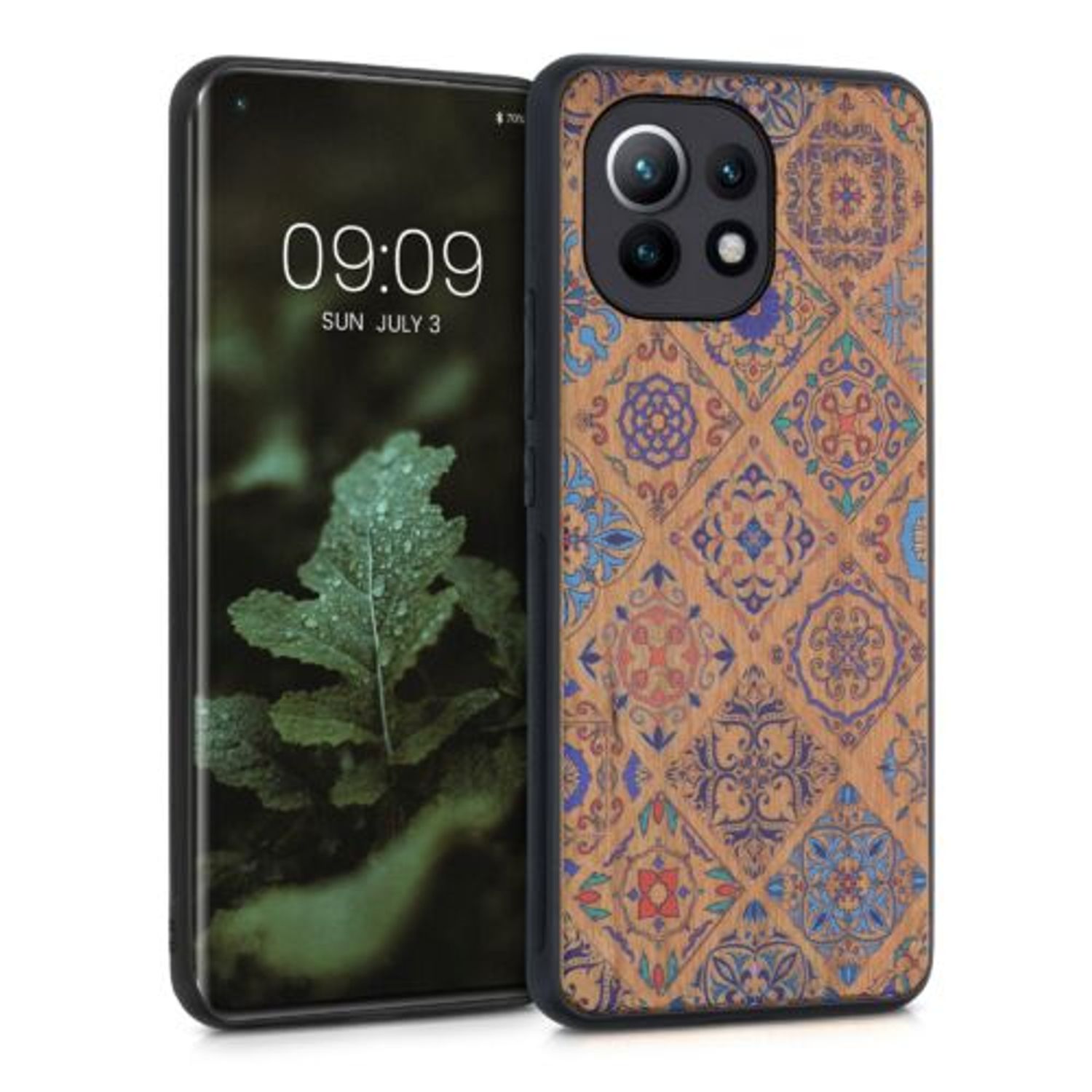 Husa pentru Xiaomi Mi 11, Lemn, Multicolor, 54662.04, Kwmobile fotografia produsului