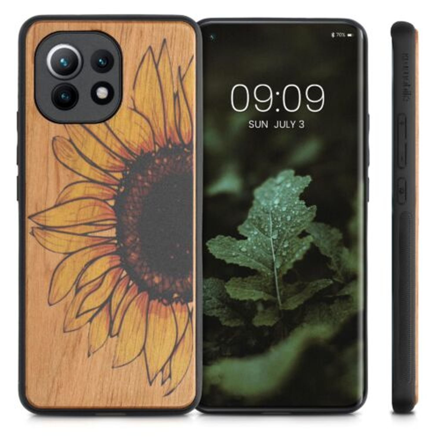 Husa pentru Xiaomi Mi 11, Lemn, Multicolor, 54662.05, Kwmobile fotografia produsului View 2 L