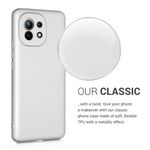 Husa pentru Xiaomi Mi 11, Silicon, Silver, 54189.67, Kwmobile fotografia produsului View 4 S