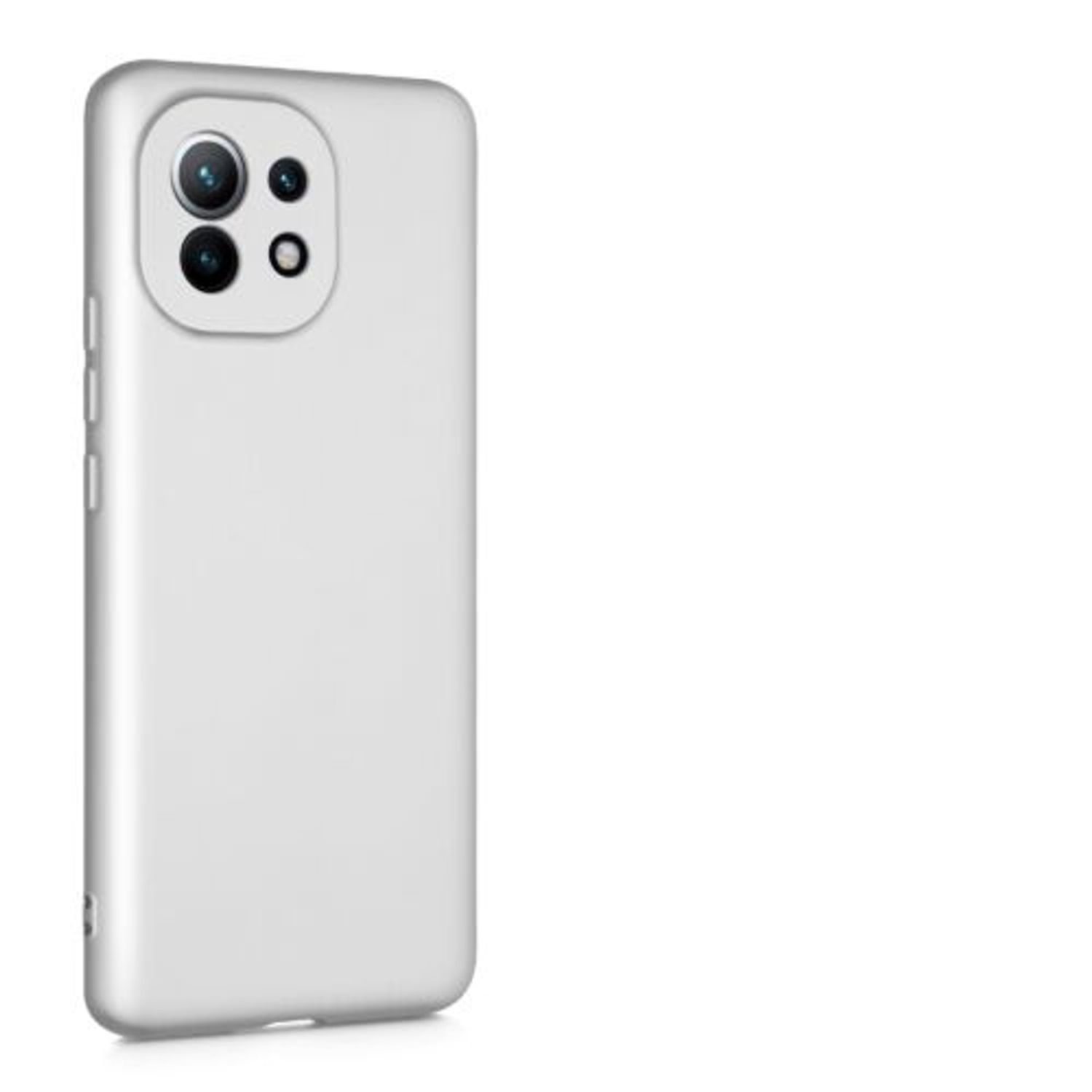 Husa pentru Xiaomi Mi 11, Silicon, Silver, 54189.67, Kwmobile fotografia produsului