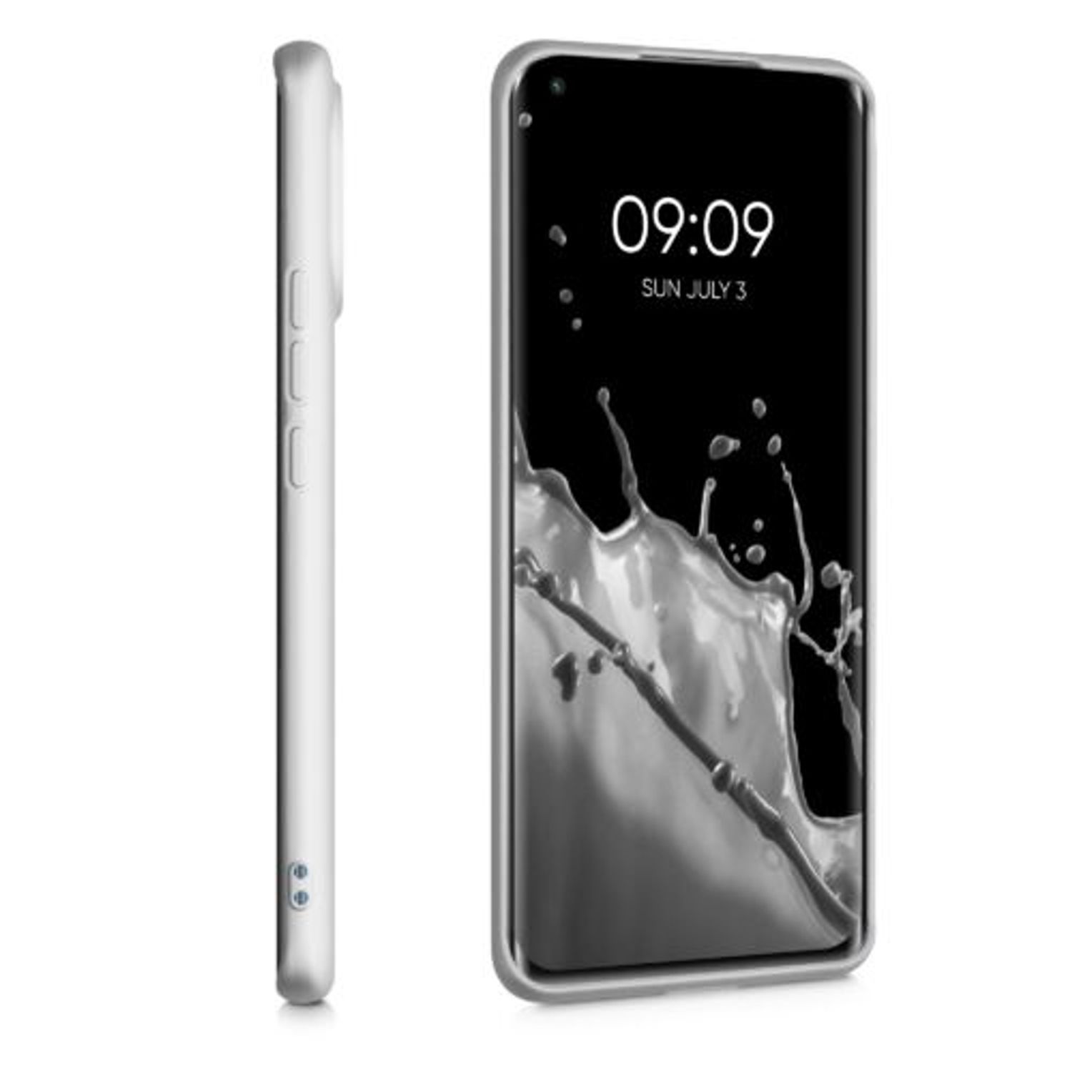 Husa pentru Xiaomi Mi 11, Silicon, Silver, 54189.67, Kwmobile fotografia produsului View 3 L