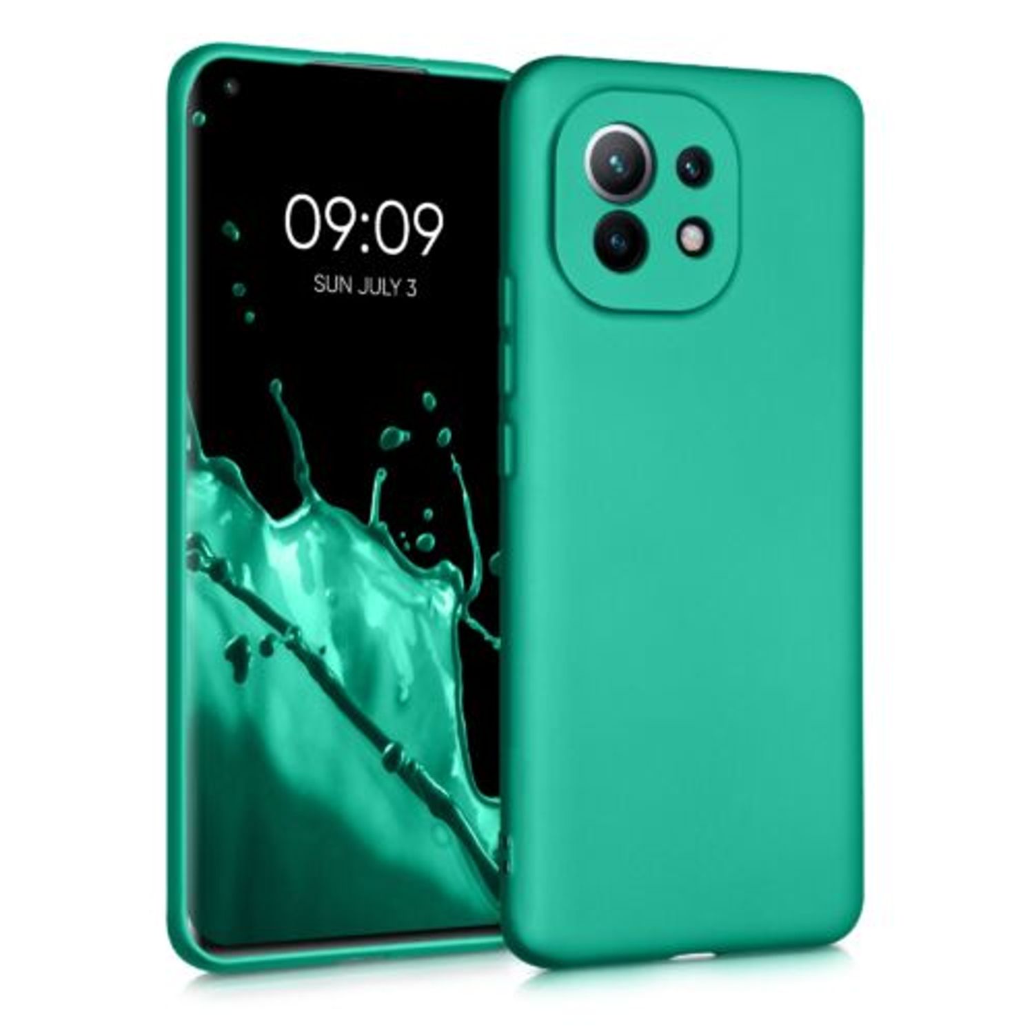 Husa pentru Xiaomi Mi 11, Silicon, Verde, 54189.128, Kwmobile fotografia produsului