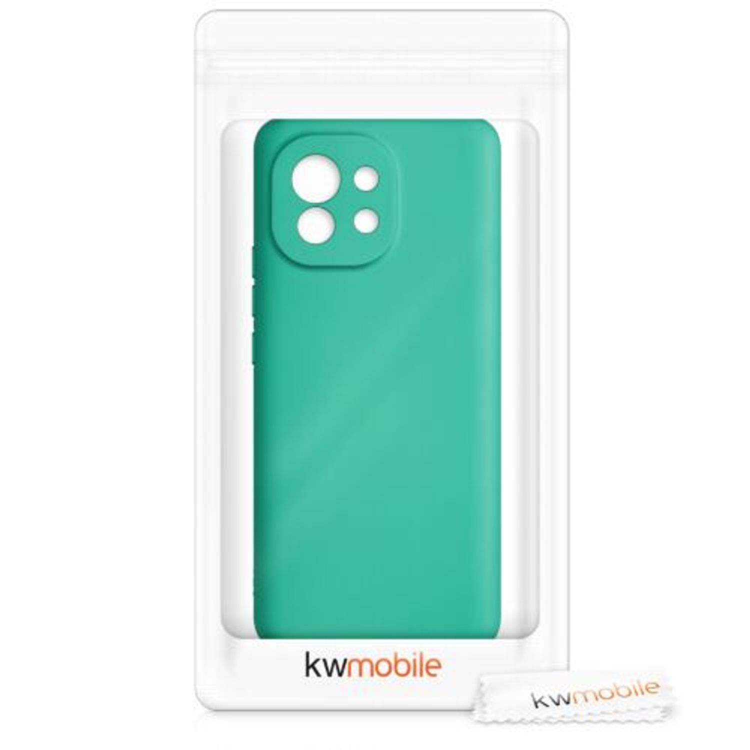 Husa pentru Xiaomi Mi 11, Silicon, Verde, 54189.128, Kwmobile fotografia produsului View 7 L