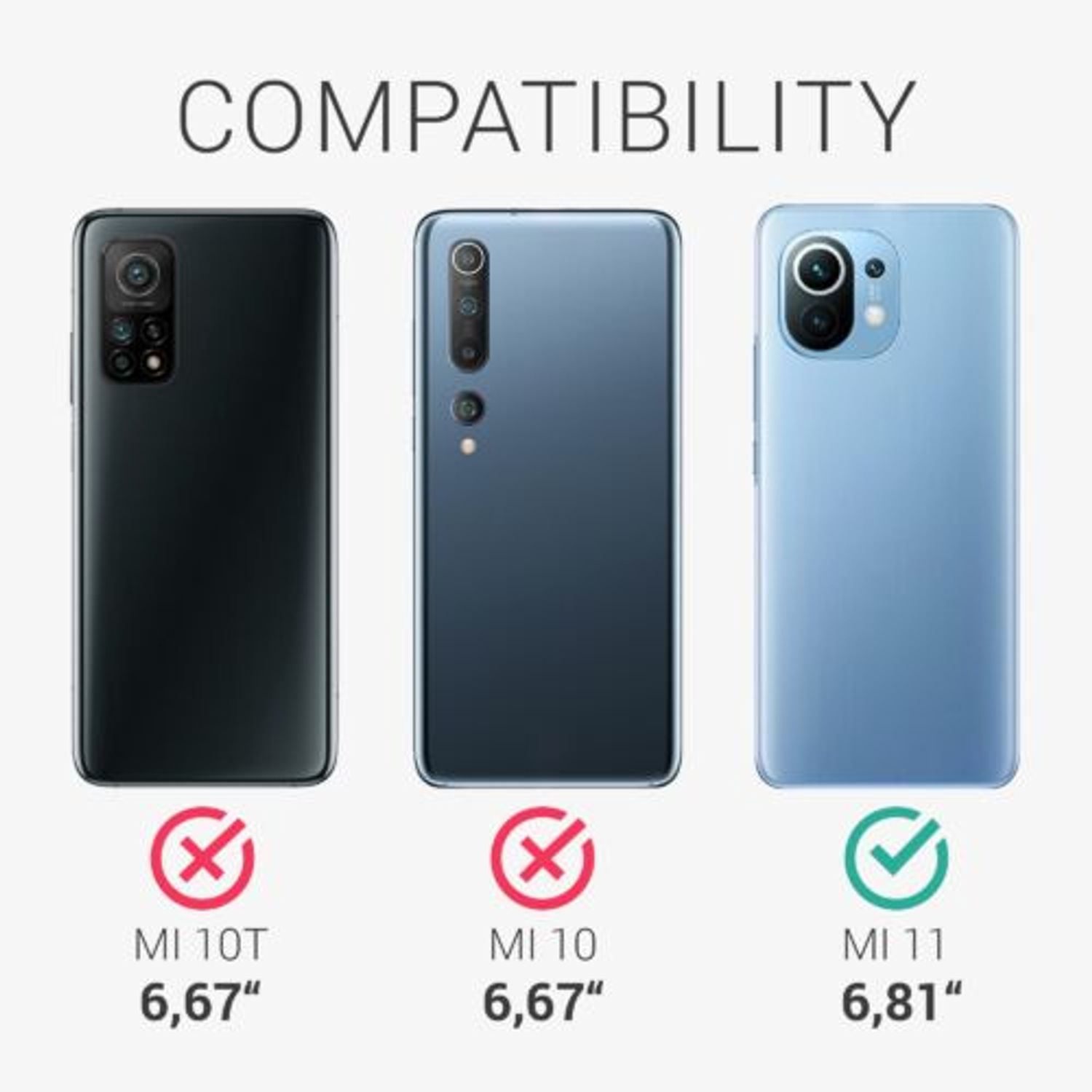 Husa pentru Xiaomi Mi 11, Silicon, Verde, 54189.128, Kwmobile fotografia produsului View 6 L