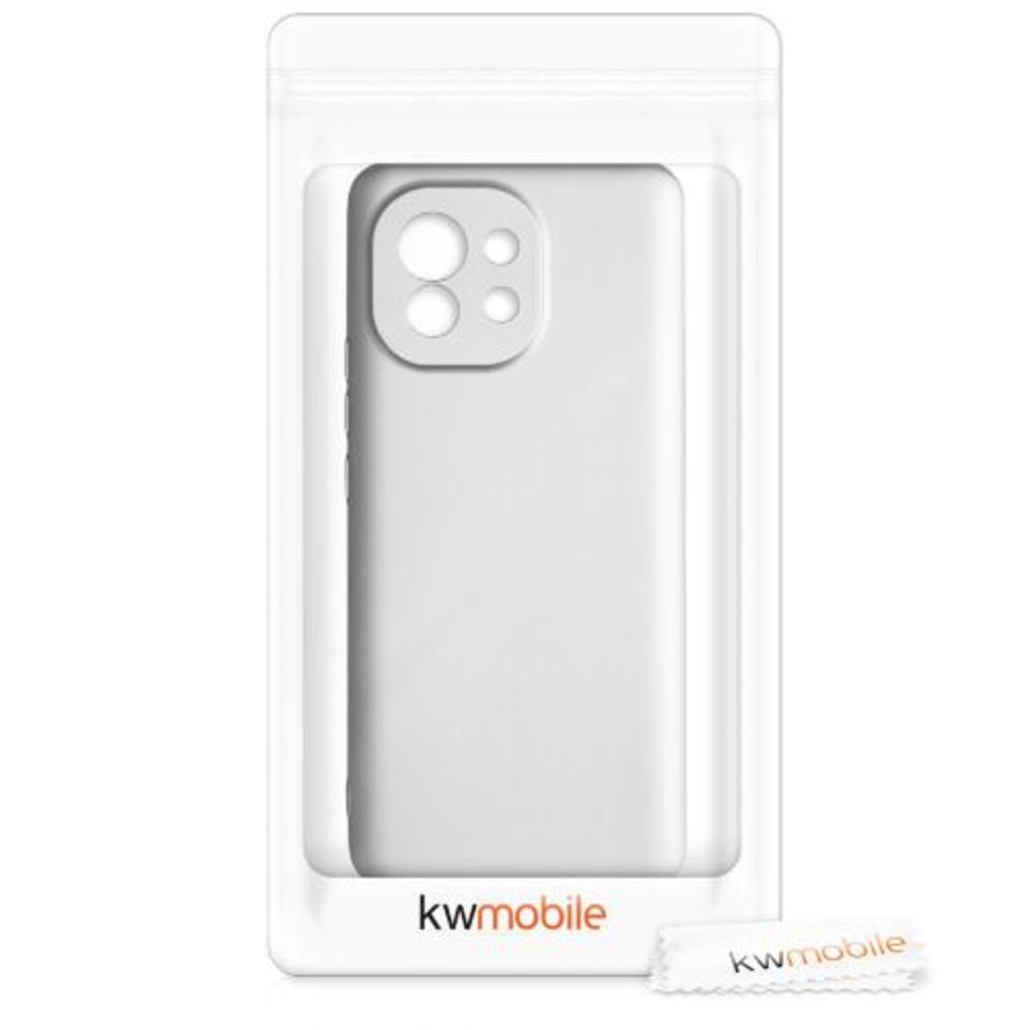 Husa pentru Xiaomi Mi 11, Silicon, Silver, 54189.67, Kwmobile fotografia produsului View 8 L