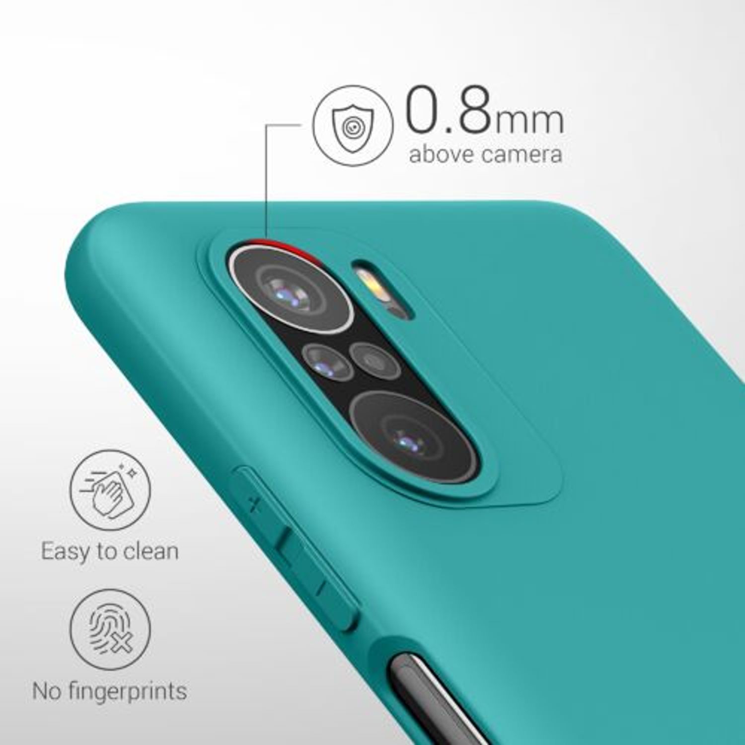 Husa pentru Xiaomi Mi 11i/Poco F3, Silicon, Verde, 54731.57, Kwmobile fotografia produsului View 4 L
