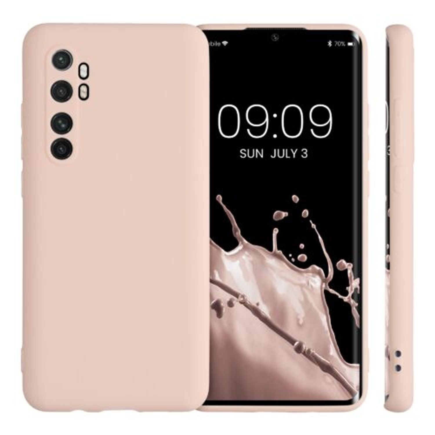 Husa pentru Xiaomi Mi Note 10 Lite, Silicon, Roz, 52443.225, Kwmobile fotografia produsului View 2 L