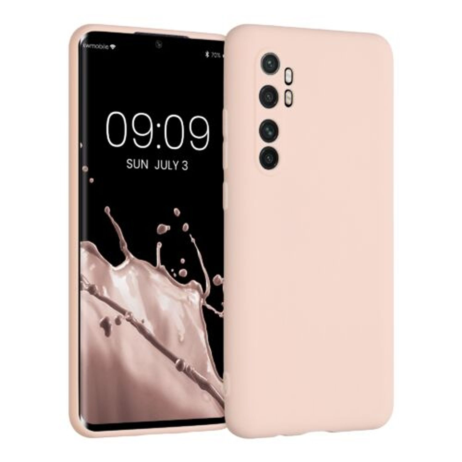 Husa pentru Xiaomi Mi Note 10 Lite, Silicon, Roz, 52443.225, Kwmobile fotografia produsului