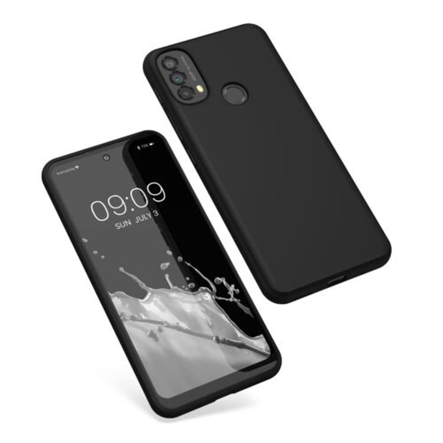 Husa pentru Motorola Moto E40, Silicon, Negru, 56641.47, Kwmobile fotografia produsului View 2 L