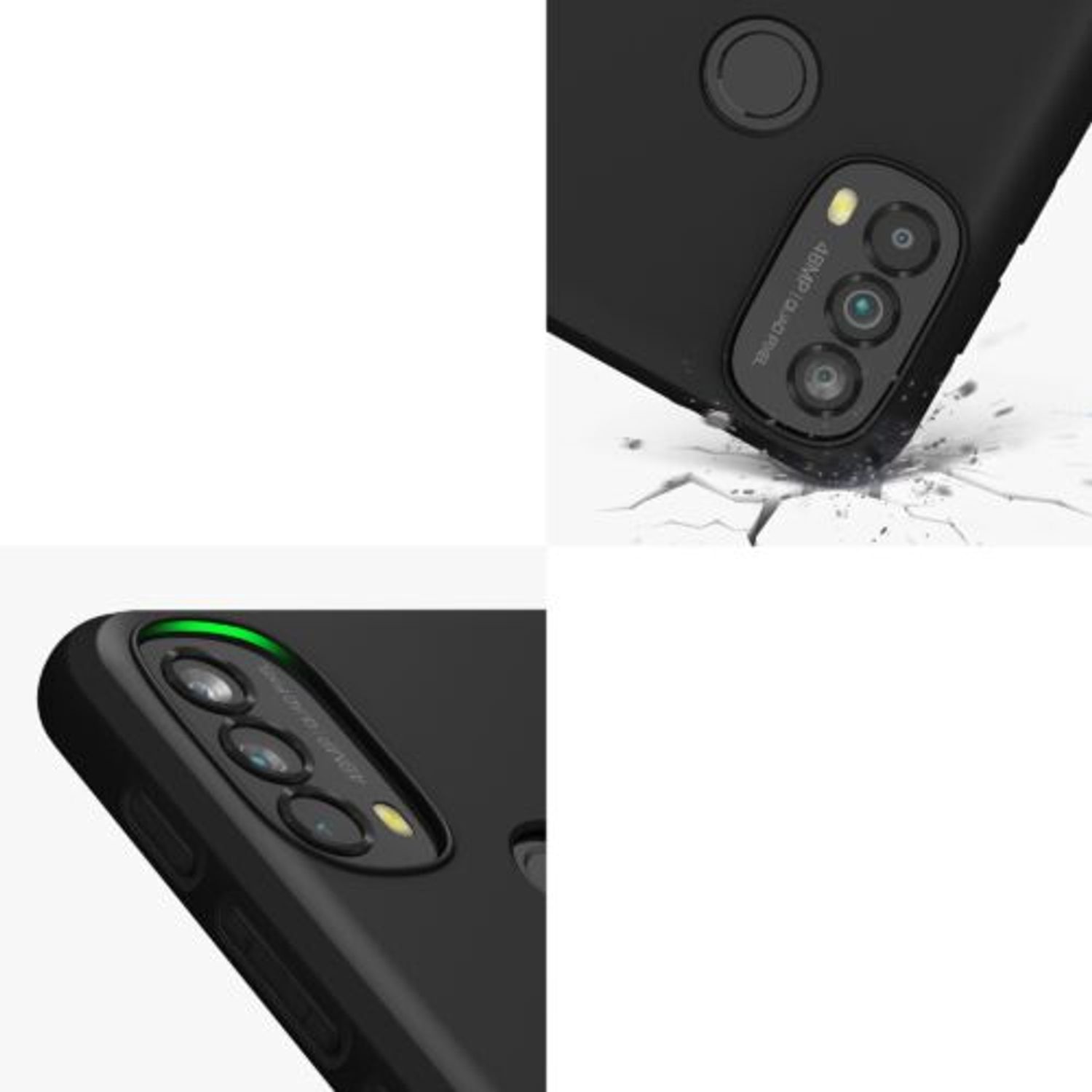 Husa pentru Motorola Moto E40, Silicon, Negru, 56641.47, Kwmobile fotografia produsului View 8 L