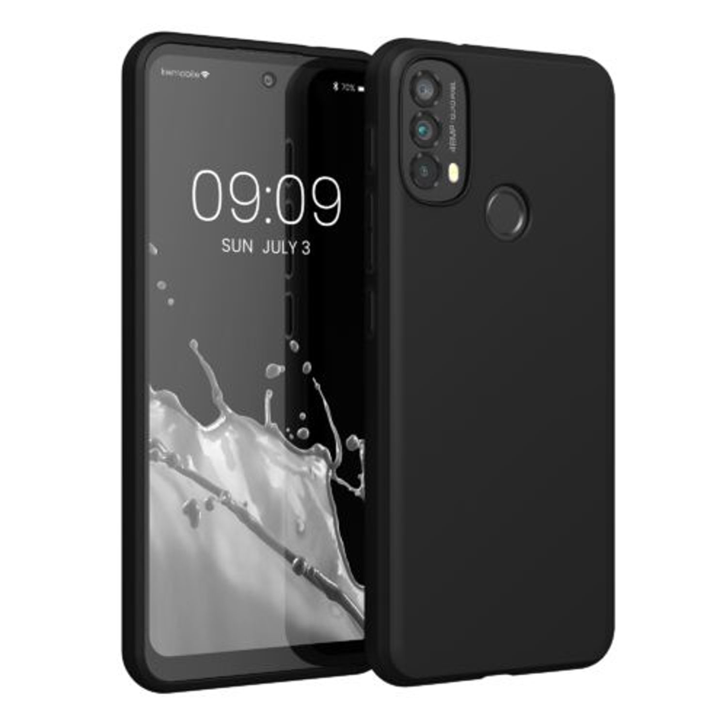 Husa pentru Motorola Moto E40, Silicon, Negru, 56641.47, Kwmobile fotografia produsului