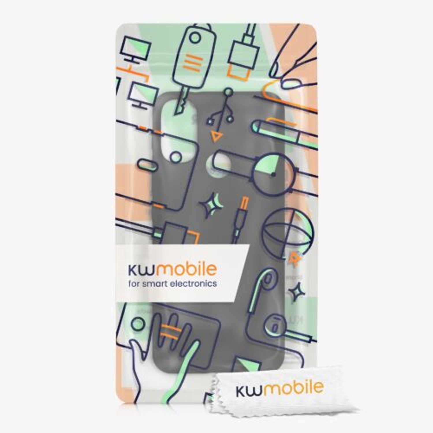 Husa pentru Motorola Moto E40, Silicon, Negru, 56641.47, Kwmobile fotografia produsului View 7 L