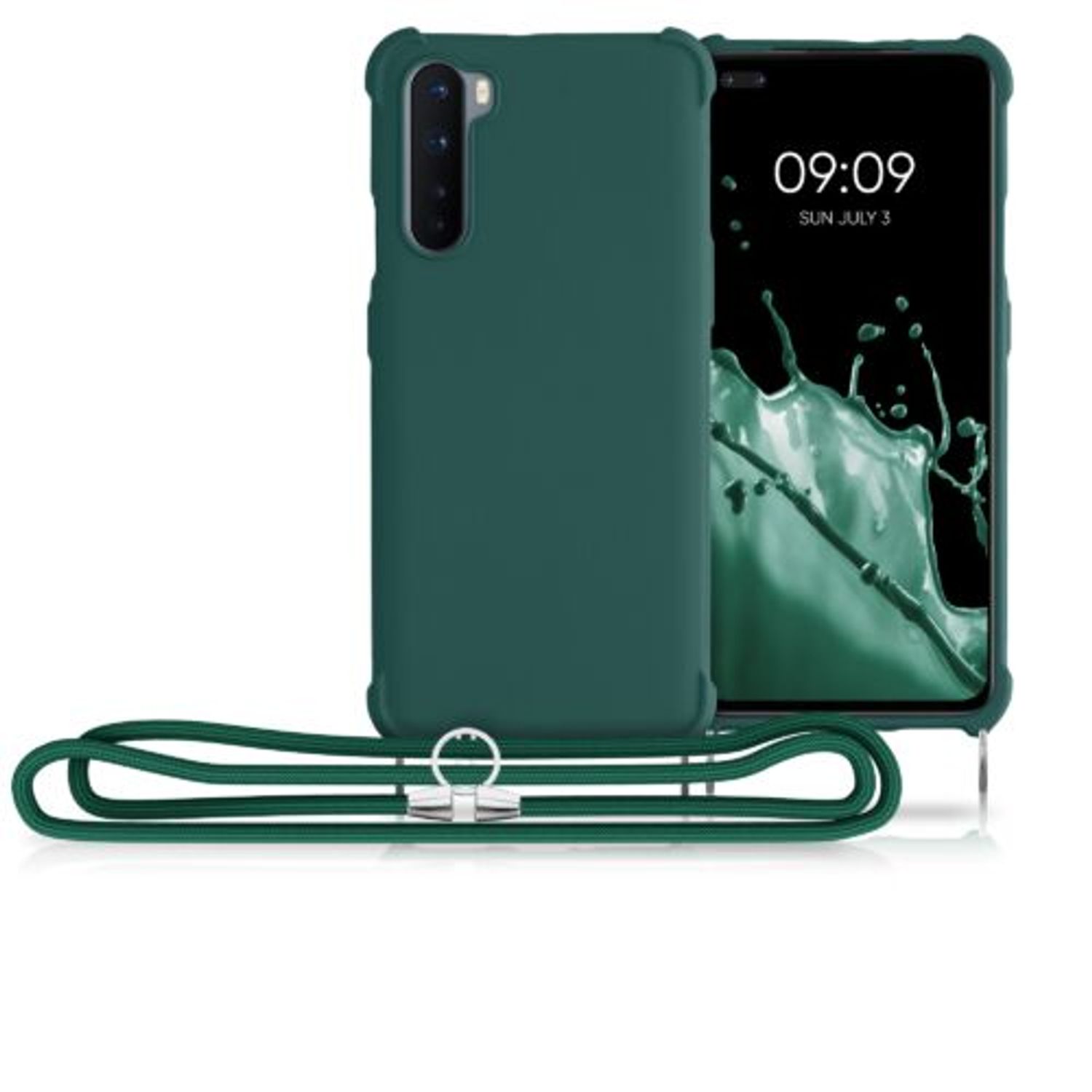 Husa pentru OnePlus Nord, Silicon, Verde, 55677.80, Kwmobile fotografia produsului View 7 L