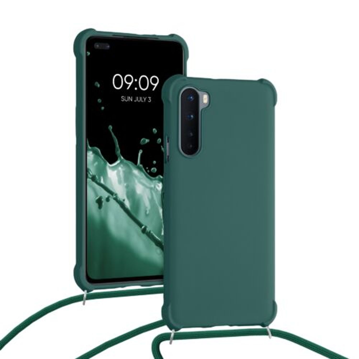 Husa pentru OnePlus Nord, Silicon, Verde, 55677.80, Kwmobile fotografia produsului View 5 L