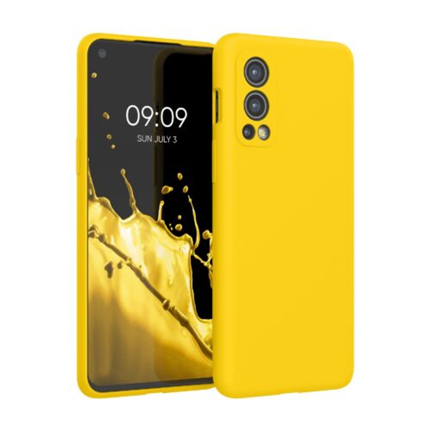 Husa pentru OnePlus Nord 2 5G, Silicon, Galben, 56070.165, Kwmobile fotografia produsului