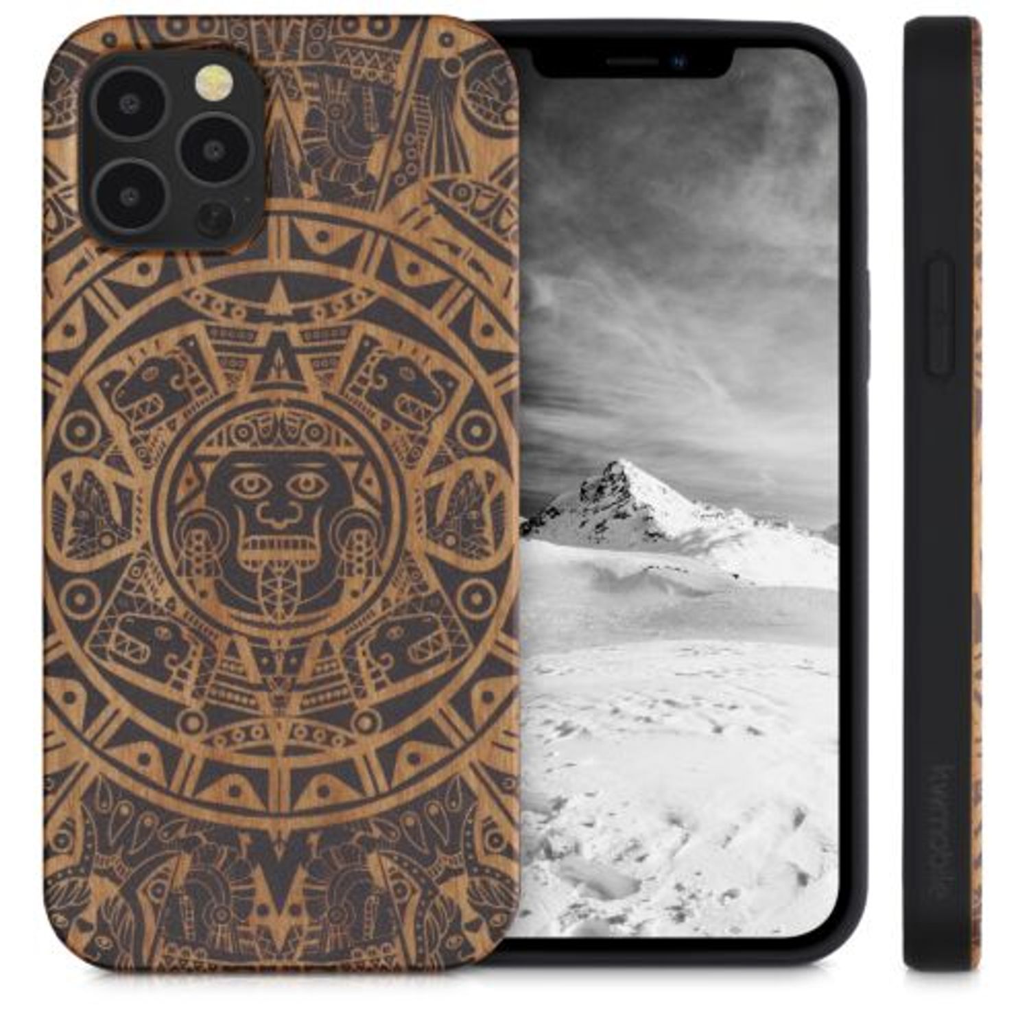 Husa pentru iPhone 12/iPhone 12 Pro, Lemn, Maro, 52734.06 fotografia produsului View 2 L