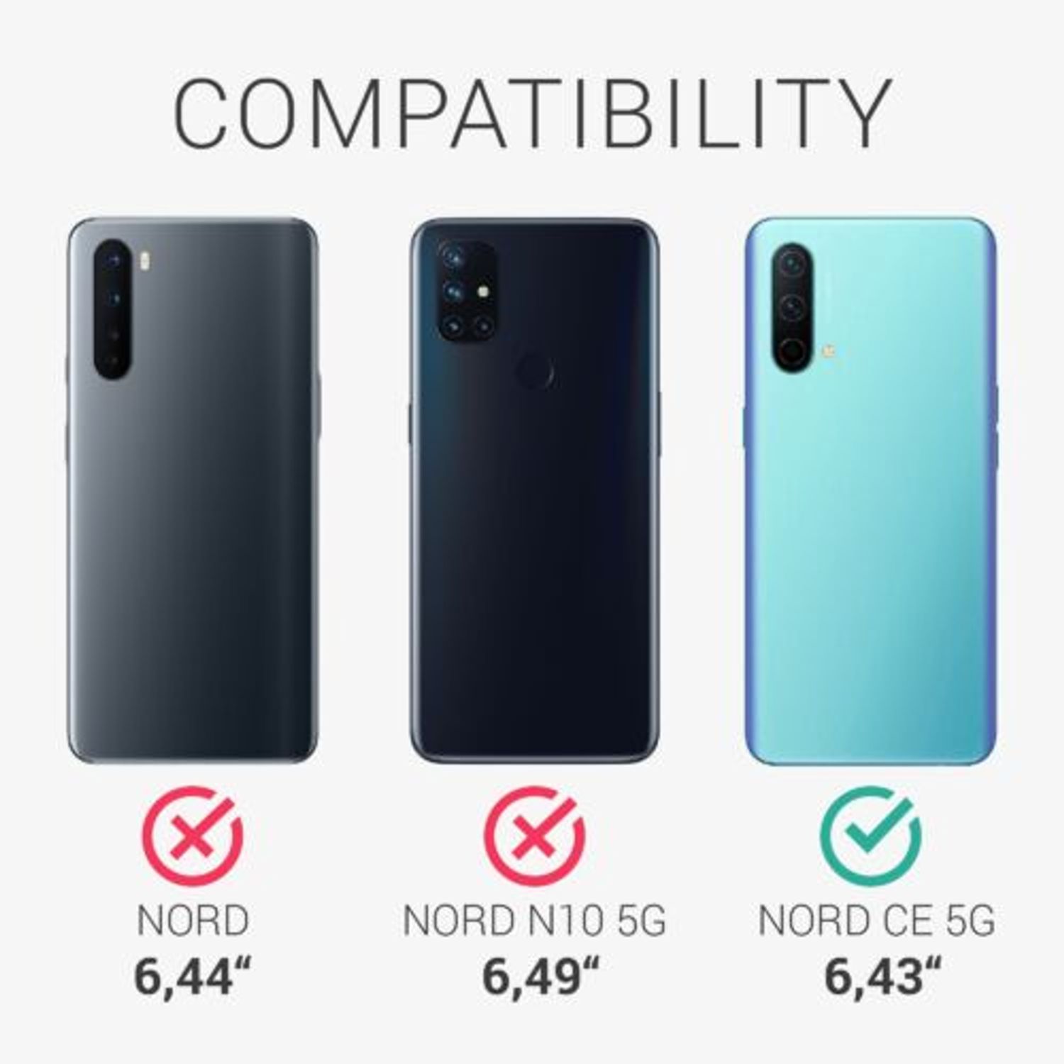 Husa pentru OnePlus Nord CE 5G, Textil, Gri, 56030.22, Kwmobile fotografia produsului View 6 L