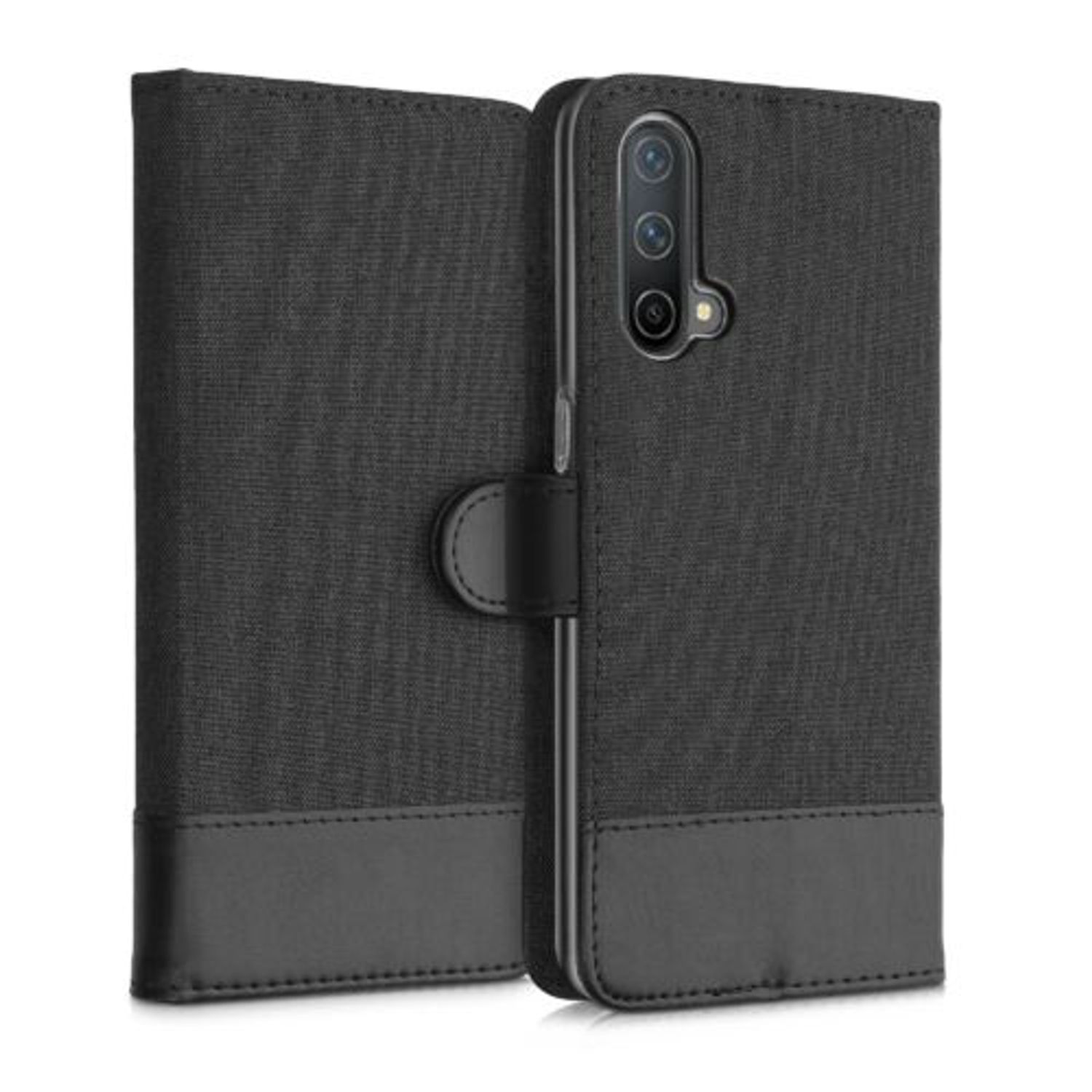 Husa pentru OnePlus Nord CE 5G, Textil, Negru, 56030.73, Kwmobile fotografia produsului View 4 L