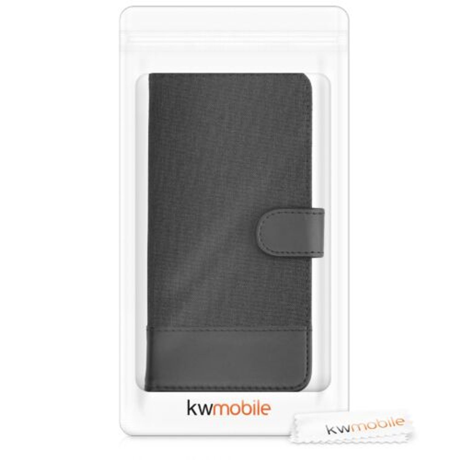 Husa pentru OnePlus Nord CE 5G, Textil, Negru, 56030.73, Kwmobile fotografia produsului View 7 L