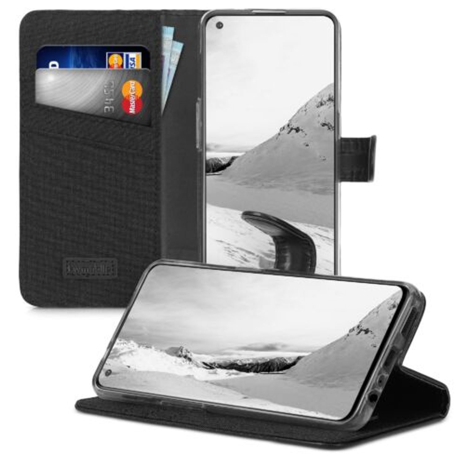 Husa pentru OnePlus Nord CE 5G, Textil, Negru, 56030.73, Kwmobile fotografia produsului View 5 L