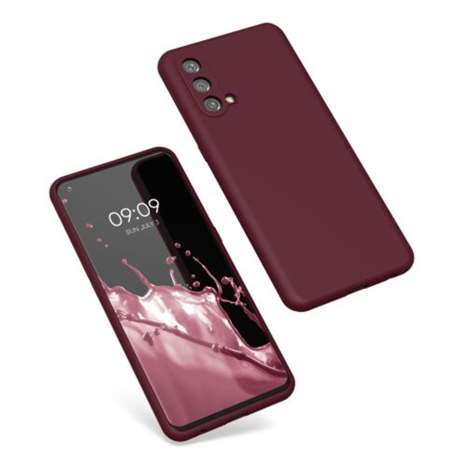 Husa pentru OnePlus Nord CE 5G, Silicon, Rosu, 56069.190, Kwmobile fotografia produsului View 2 L