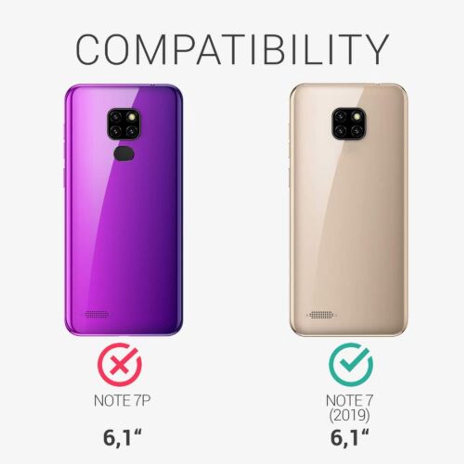 Husa pentru Ulefone Note 7, Piele ecologica, Multicolor, 50688.04, Kwmobile fotografia produsului View 6 L