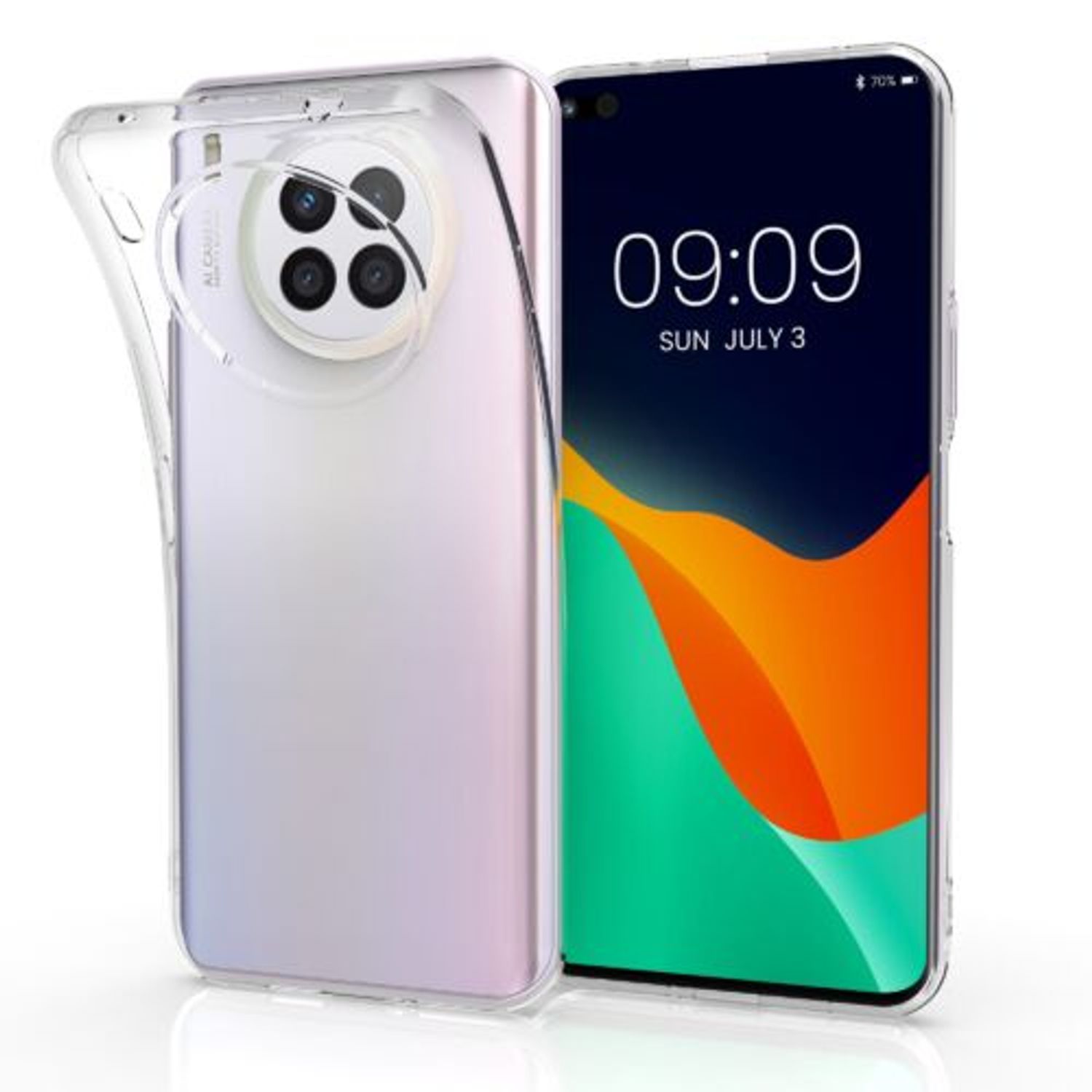 Husa pentru Huawei nova 8i, Silicon, Transparent, 56660.03, Kwmobile fotografia produsului