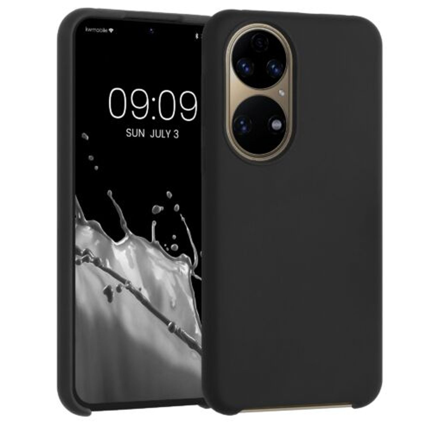 Husa pentru Huawei P50, Silicon, Negru, 54439.01, Kwmobile fotografia produsului
