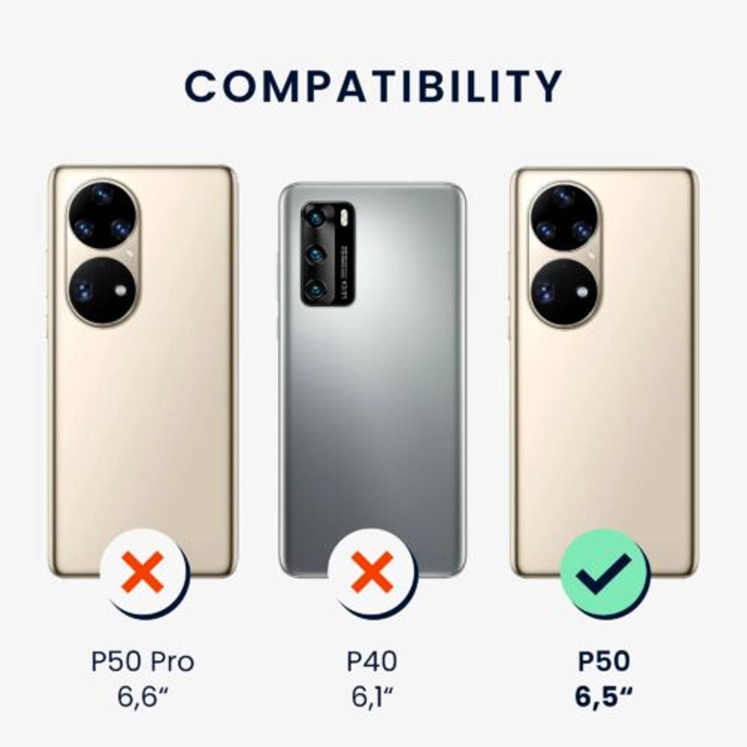 Husa pentru Huawei P50, Silicon, Negru, 54439.01, Kwmobile fotografia produsului View 5 L
